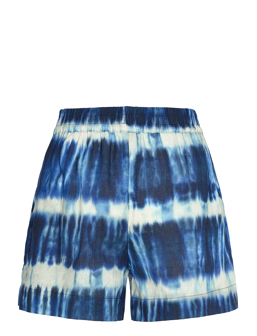 Mads Nørgaard - Colin Lora Shorts AOP - casual shorts - tie dye stripe aop merthyl blu - 1