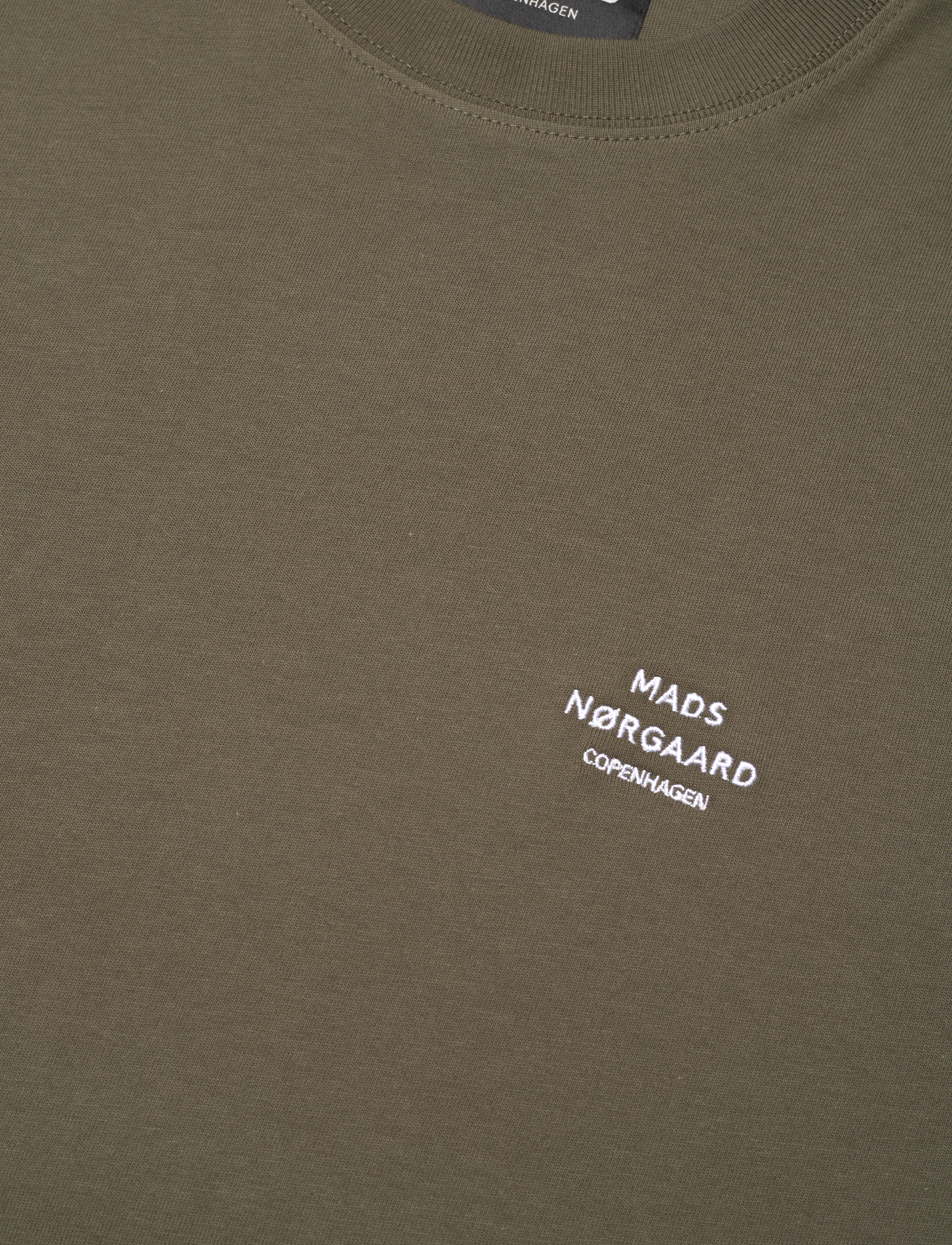 Mads Nørgaard - Cotton Jersey Frode Emb Logo Tee - olive night - 2