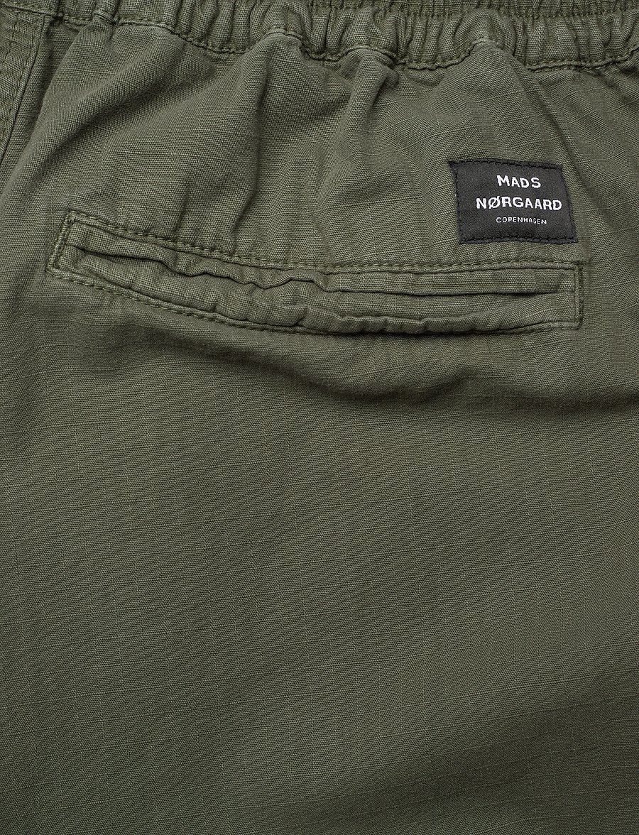 Mads Nørgaard - Cotton Ripstop Hektor Pants - spodnie na co dzień - olive night - 4
