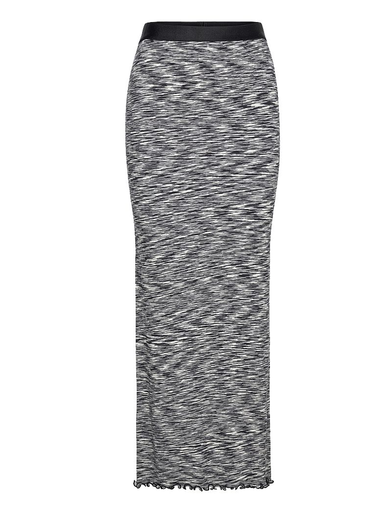 Mads Nørgaard - 2x2 Cotton Space Maxine Skirt - strikkede nederdele - multi black - 0