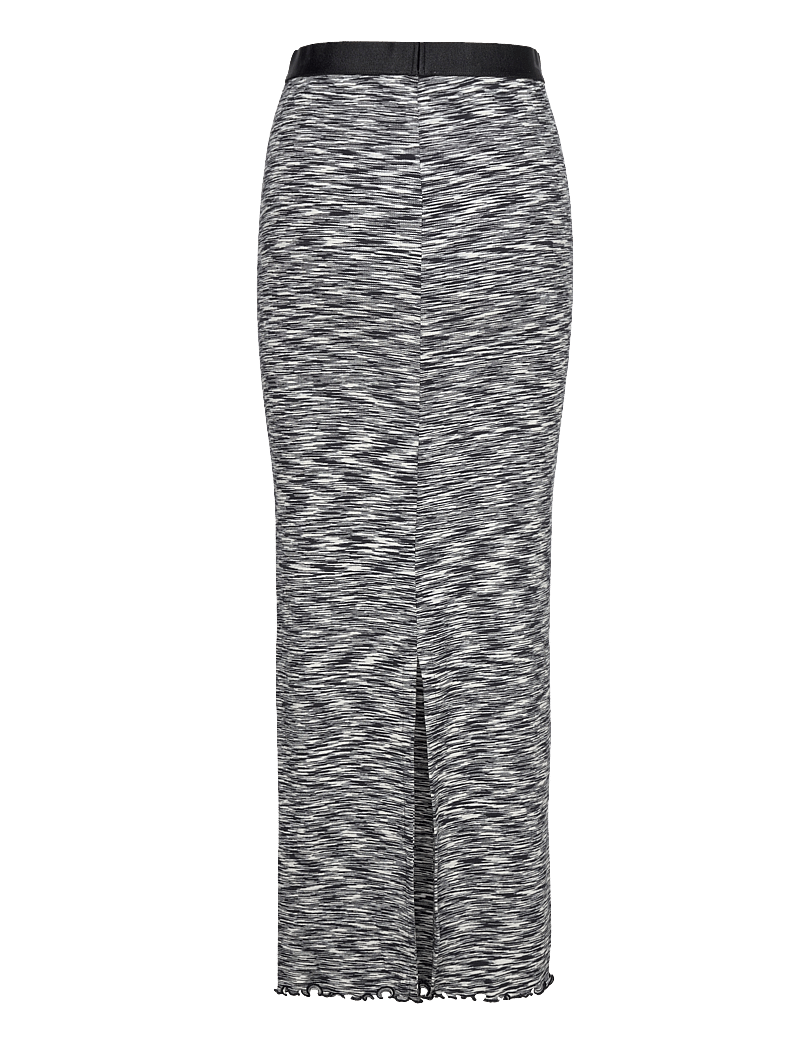 Mads Nørgaard - 2x2 Cotton Space Maxine Skirt - strikkede nederdele - multi black - 1