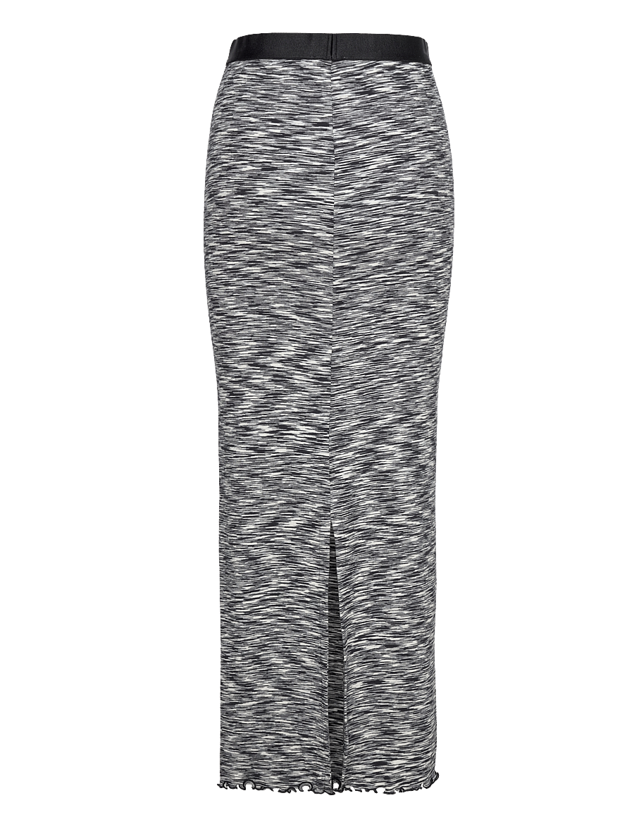Mads Nørgaard - 2x2 Cotton Space Maxine Skirt - strikkede nederdele - multi black - 1
