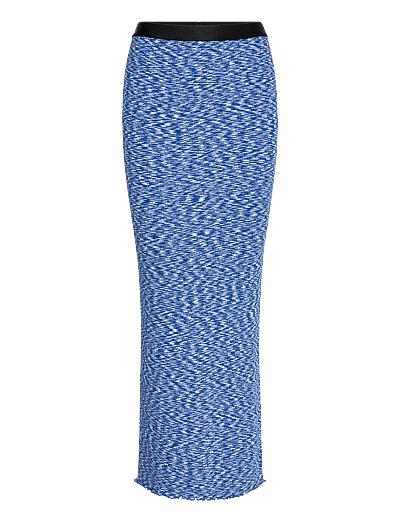 Mads Nørgaard 2x2 Cotton Space Maxine Skirt - Stickade kjolar - MULTI BLUE / blue