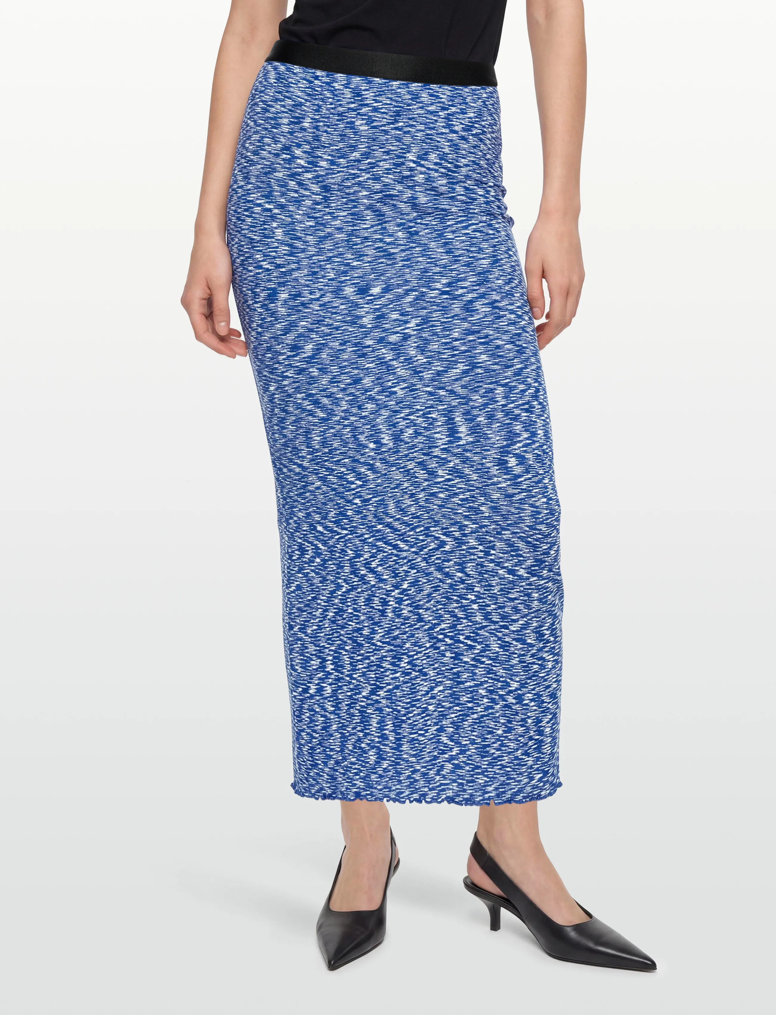 Mads Nørgaard - 2x2 Cotton Space Maxine Skirt - knitted skirts - multi blue - 3