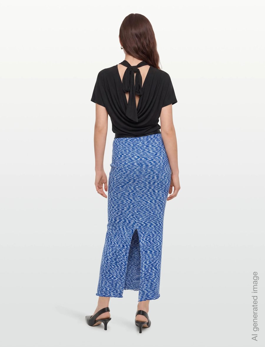 Mads Nørgaard - 2x2 Cotton Space Maxine Skirt - kootud seelikud - multi blue - 4