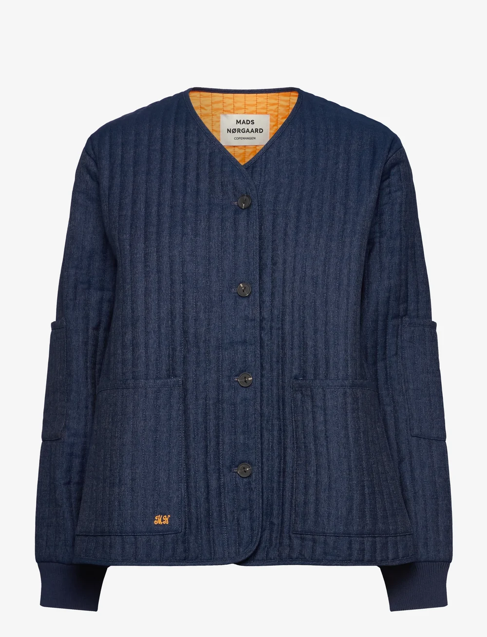 Mads Nørgaard - Light Denim Harue Jacket - quilted jackets - sargasso sea - 0