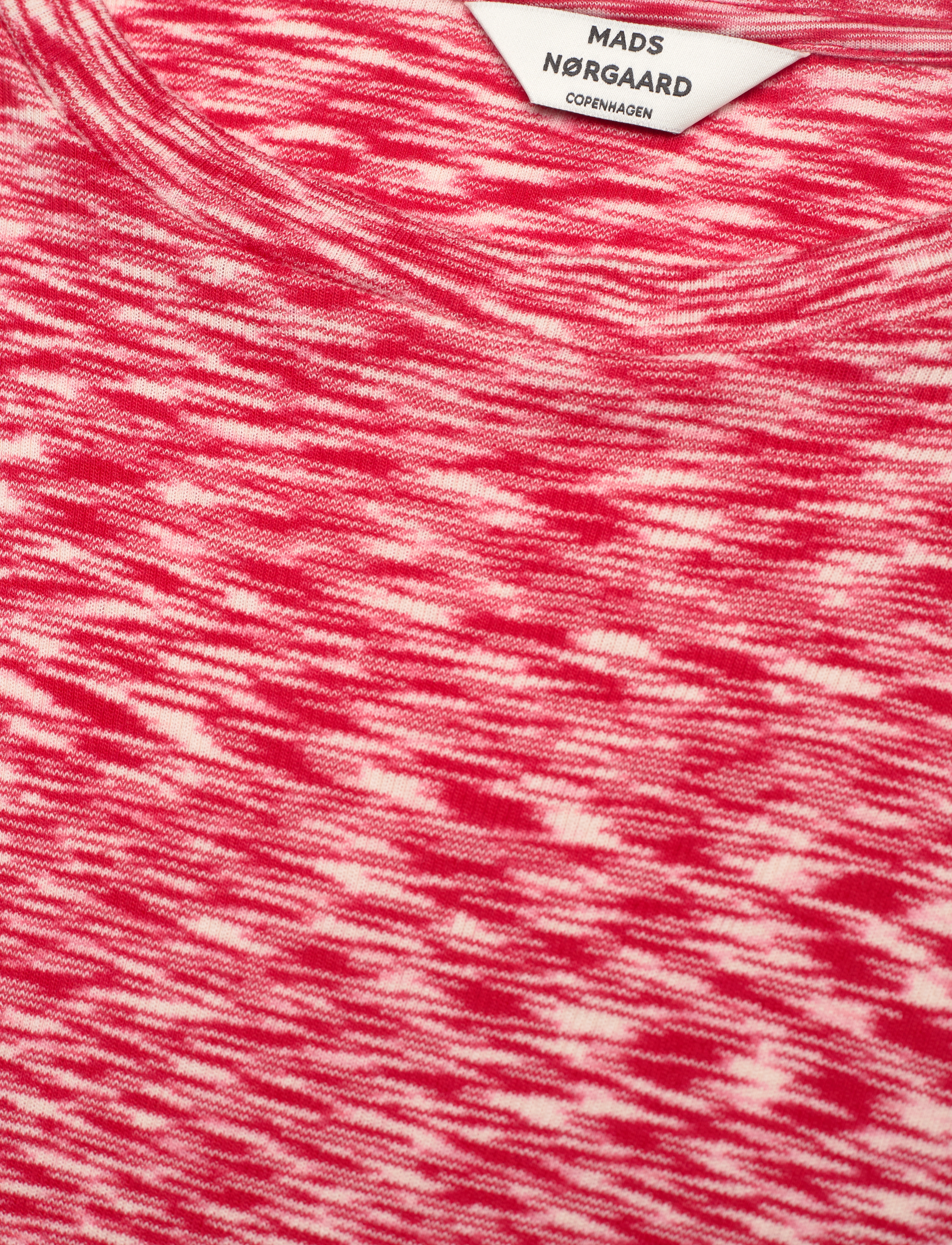 Mads Nørgaard - 2x2 Cotton Space Tuba Tee LS - multi red - 2