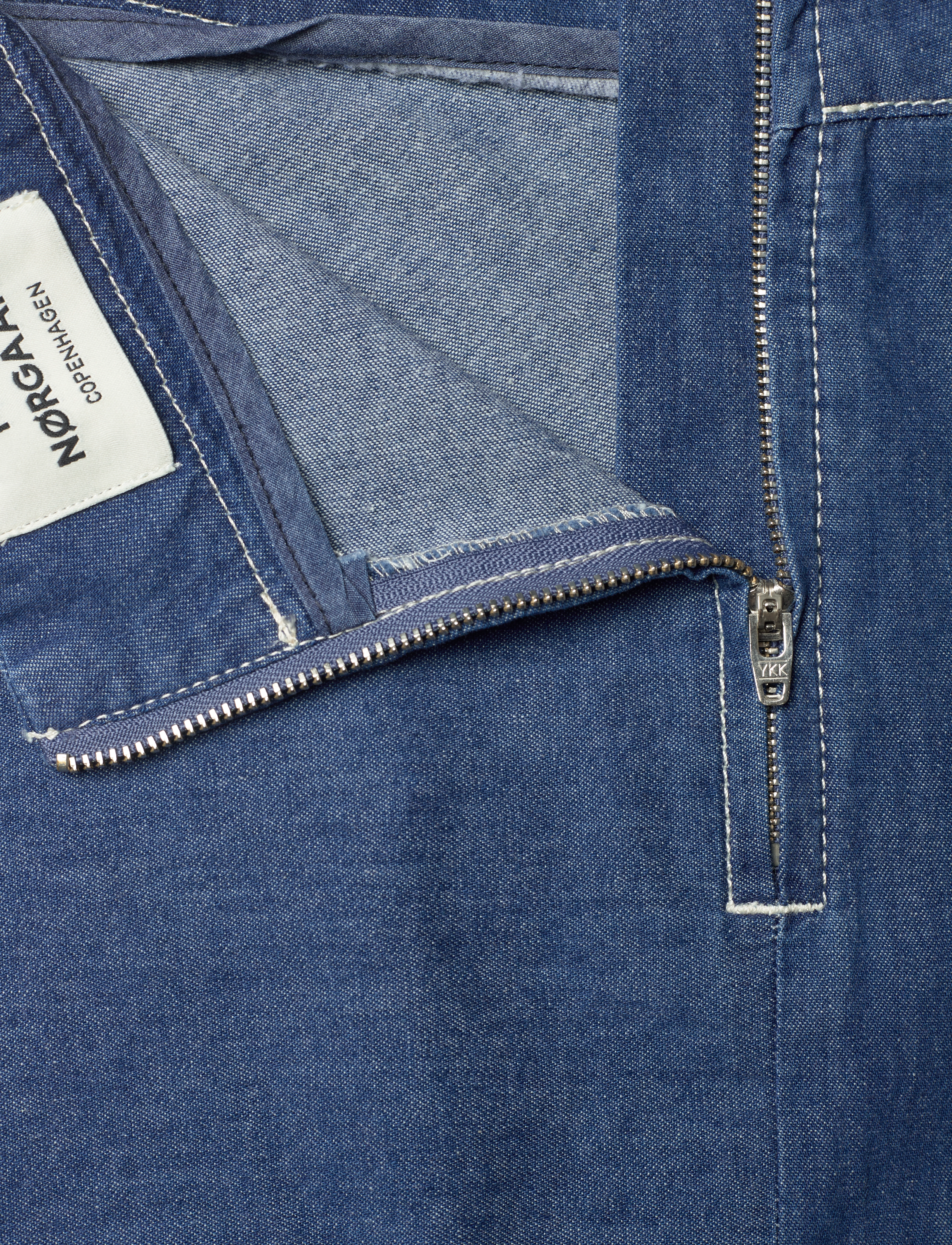 Mads Nørgaard - Air Denim Stelly Skirt - mid blue denim - 3