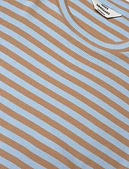 Mads Nørgaard - 2x2 Cotton Stripe Tuba Tee LS - langärmlige tops - 2x2 stripe/powder blue - 2