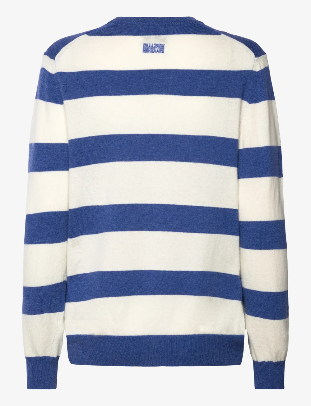Mads Nørgaard - Eco Wool Stripe Kasey Sweater - striktrøjer - amparo blue/winter white - 1