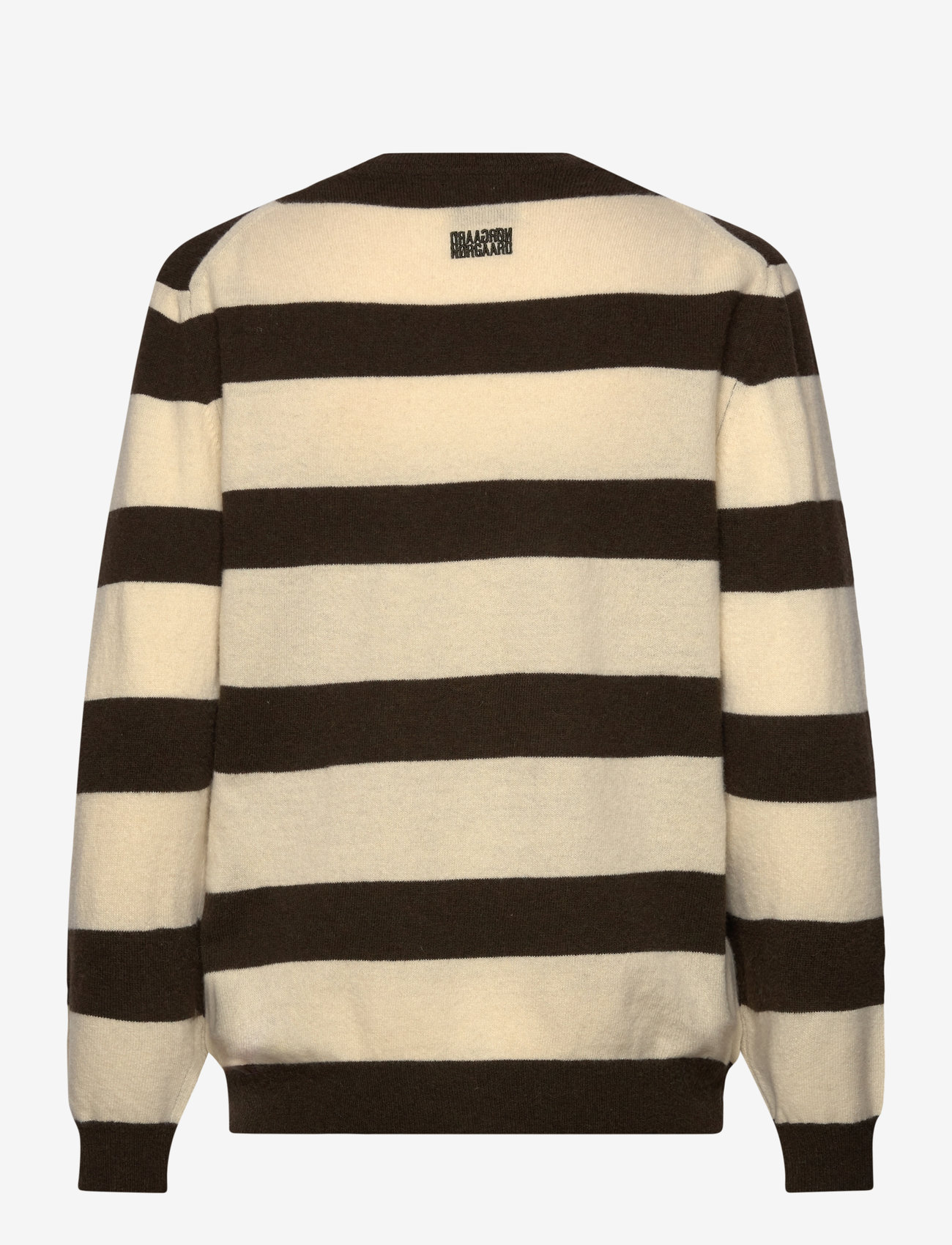 Mads Nørgaard - Eco Wool Stripe Kasey Sweater - pullover - turkish coffee/winter white - 1