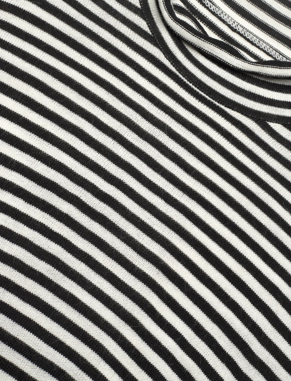 Mads Nørgaard - One Stripe Elsa Knit - langærmede toppe - black/ecru - 2