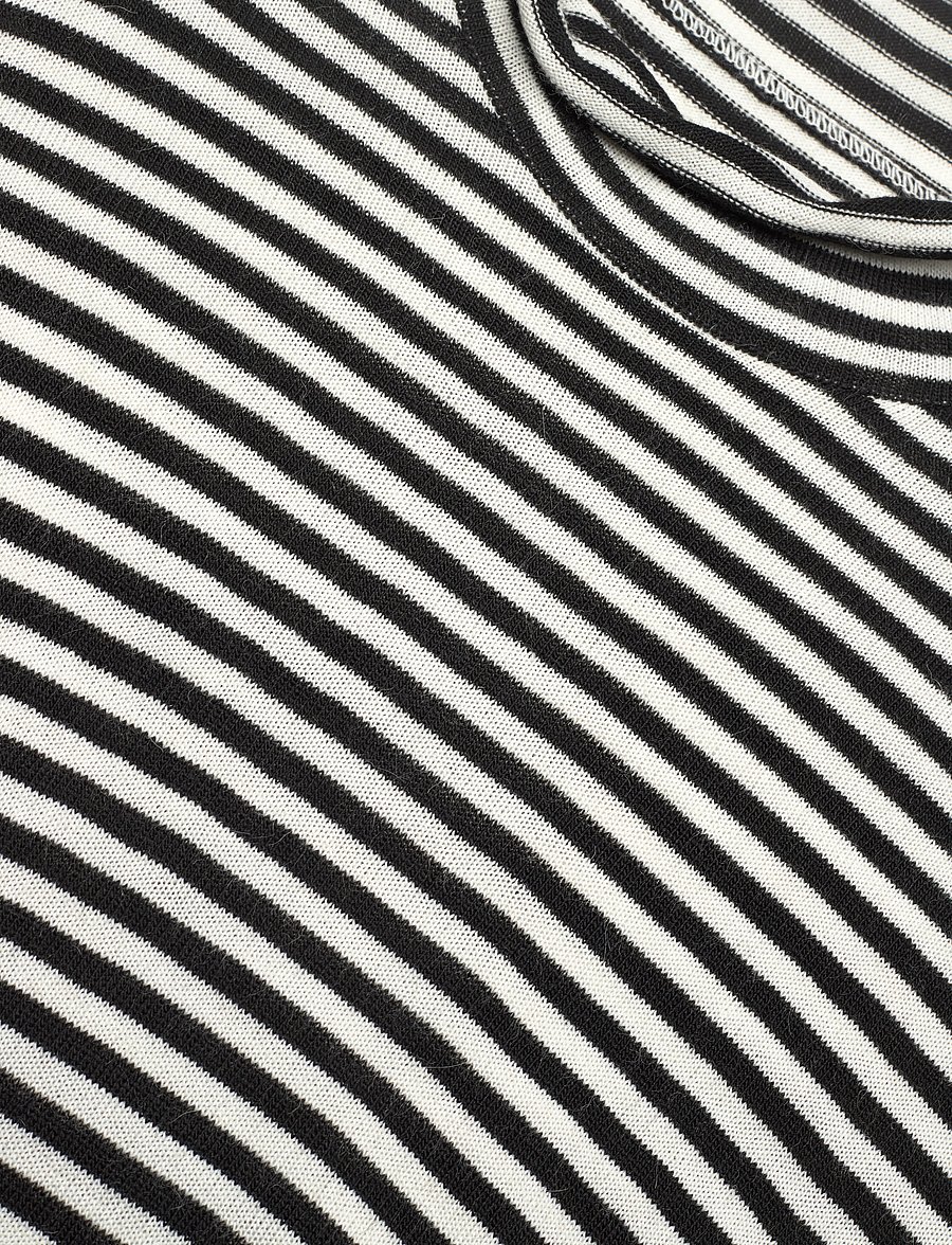 Mads Nørgaard - One Stripe Elsa Knit - black/ecru - 2