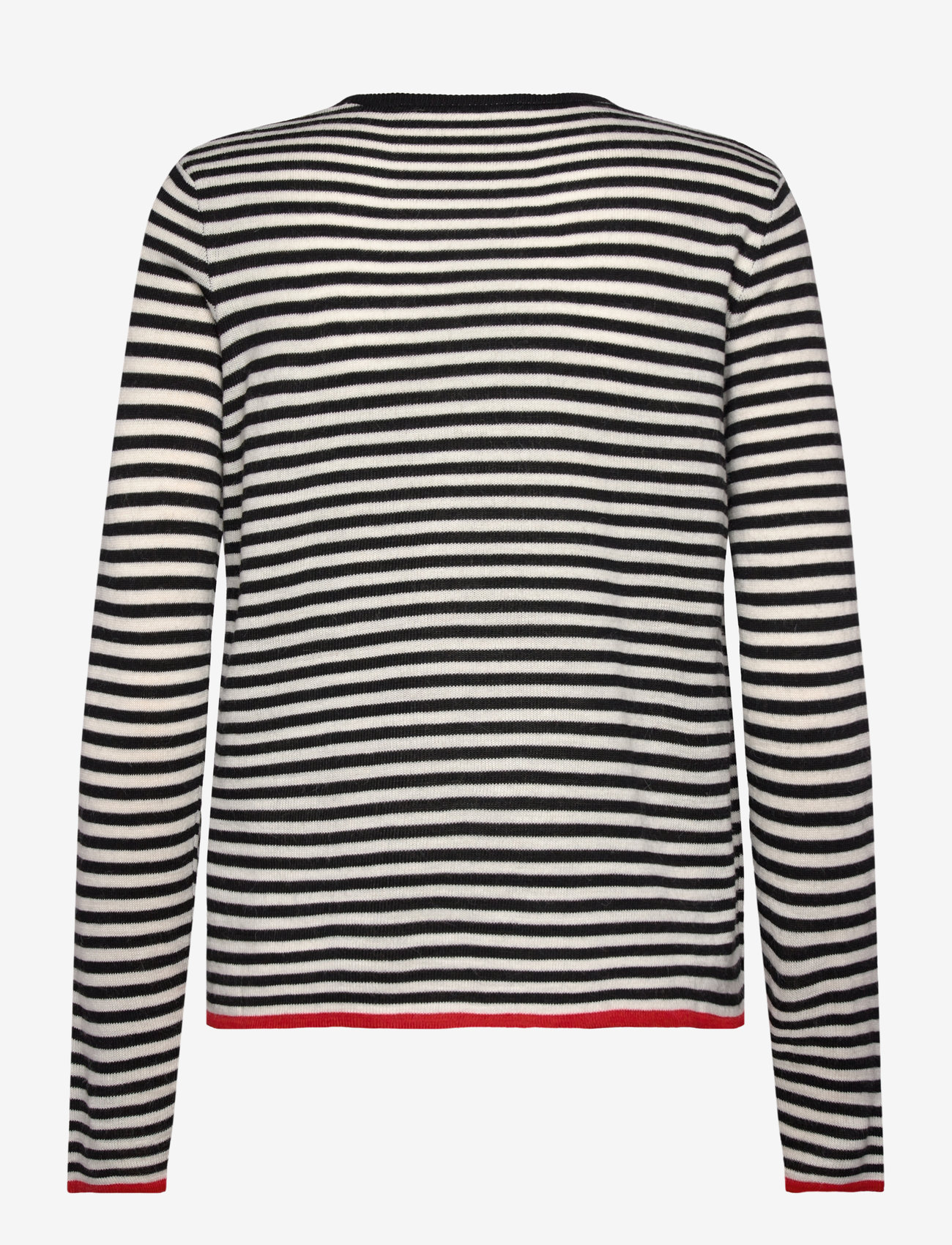 Mads Nørgaard - One Stripe Ellis Knit - herbstliche kleidung - black/ecru - 1