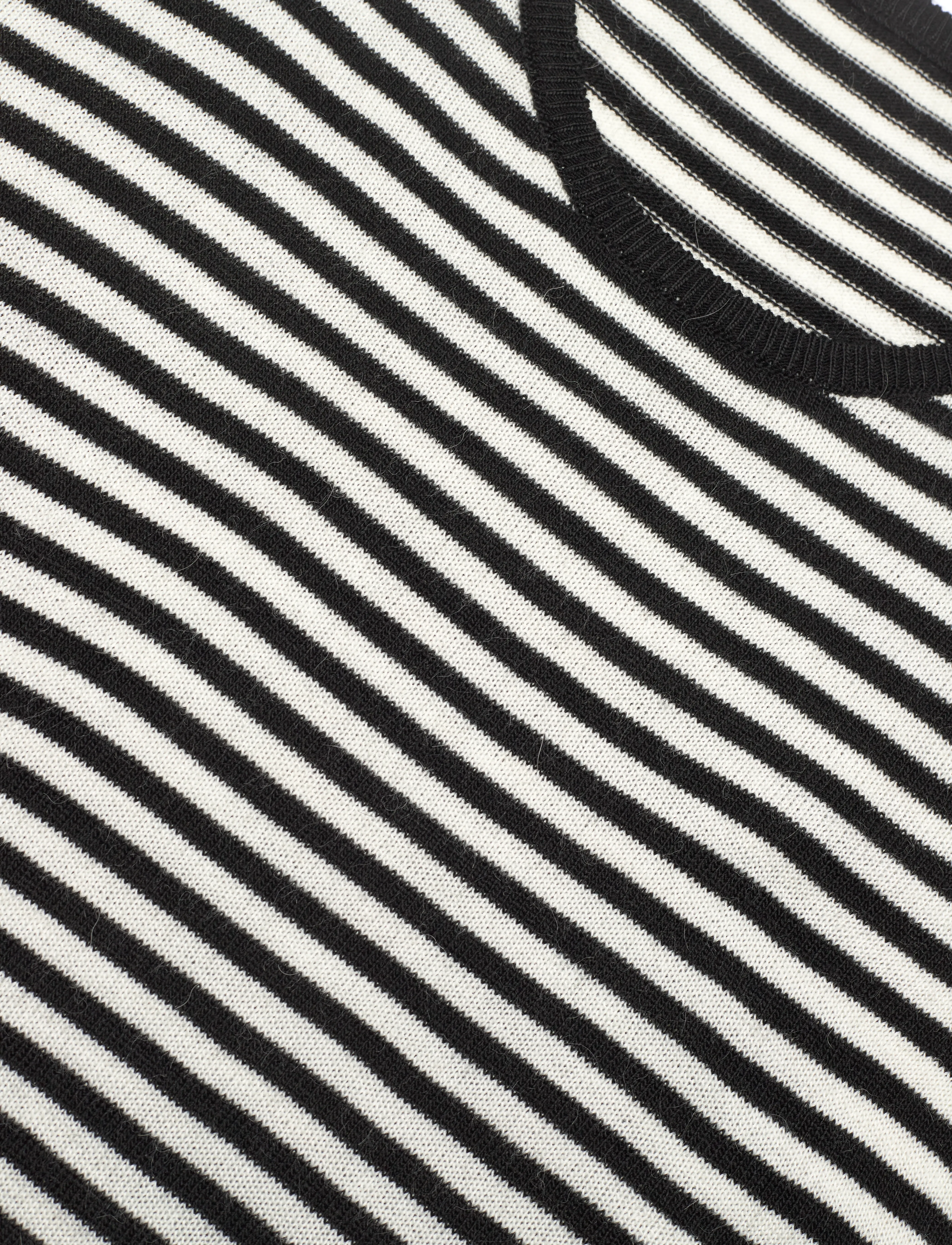 Mads Nørgaard - One Stripe Ellis Knit - black/ecru - 2