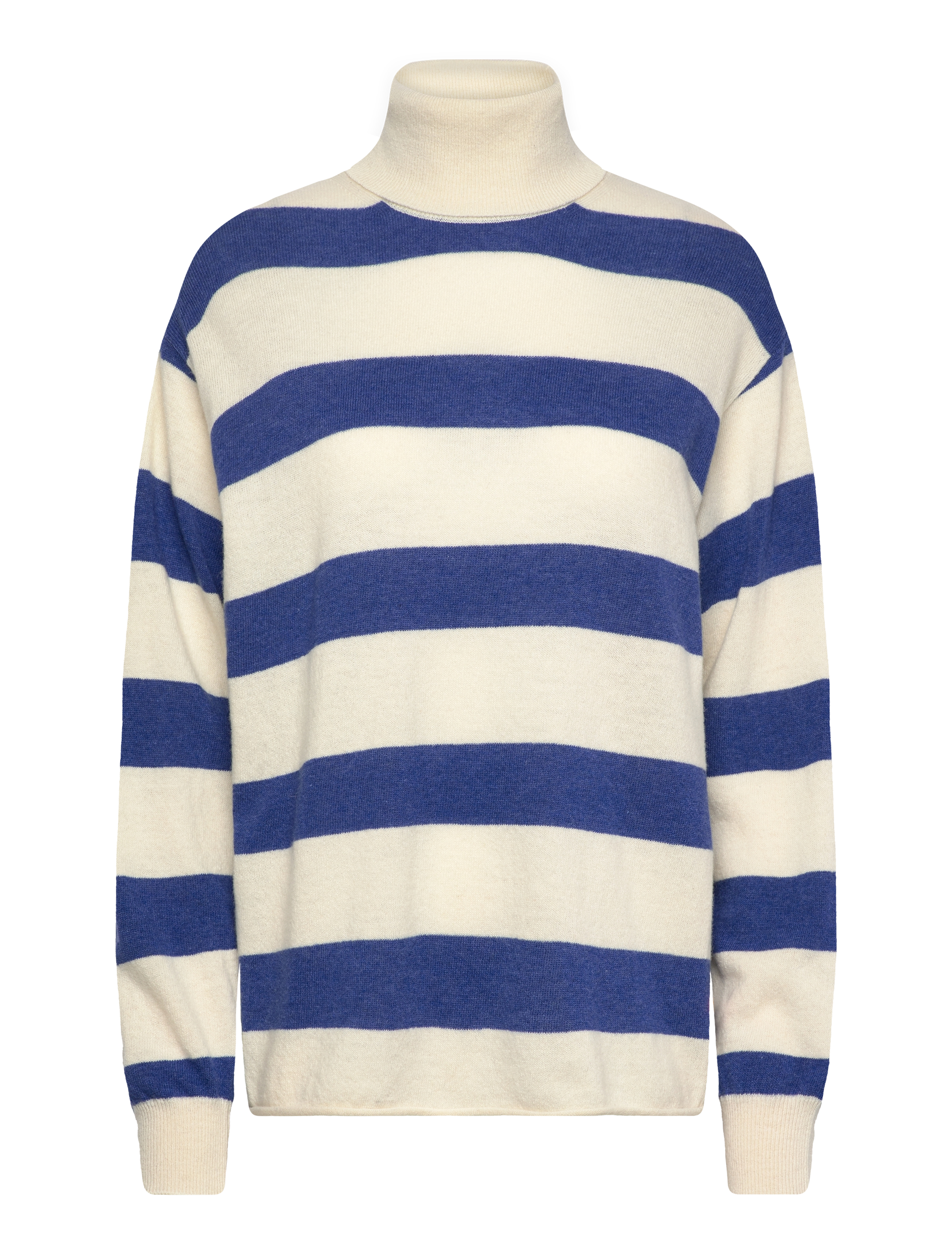 Mads Nørgaard Eco Wool Stripe Kally Sweater - Mads Nørgaard - AMPARO BLUE/WINTER WHITE / blue