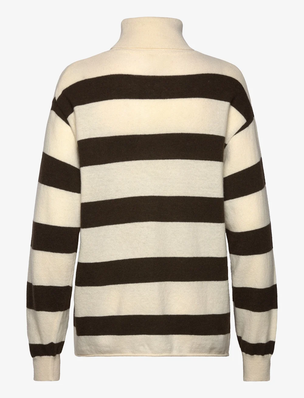 Mads Nørgaard - Eco Wool Stripe Kally Sweater - rollkragenpullover - turkish coffee/winter white - 1