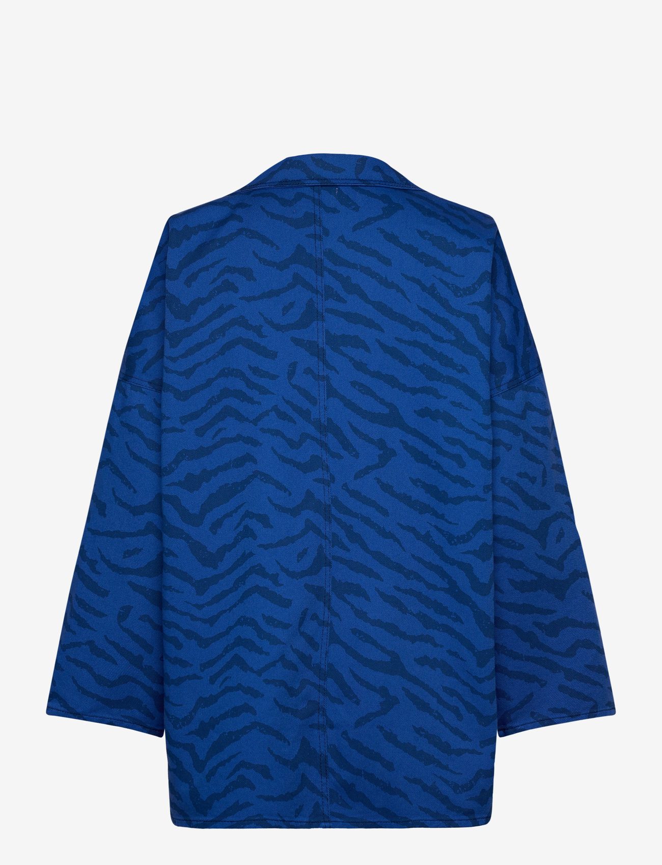Mads Nørgaard - Sketch Denim Denya Jacket - denim zebra aop/olympian blue - 1