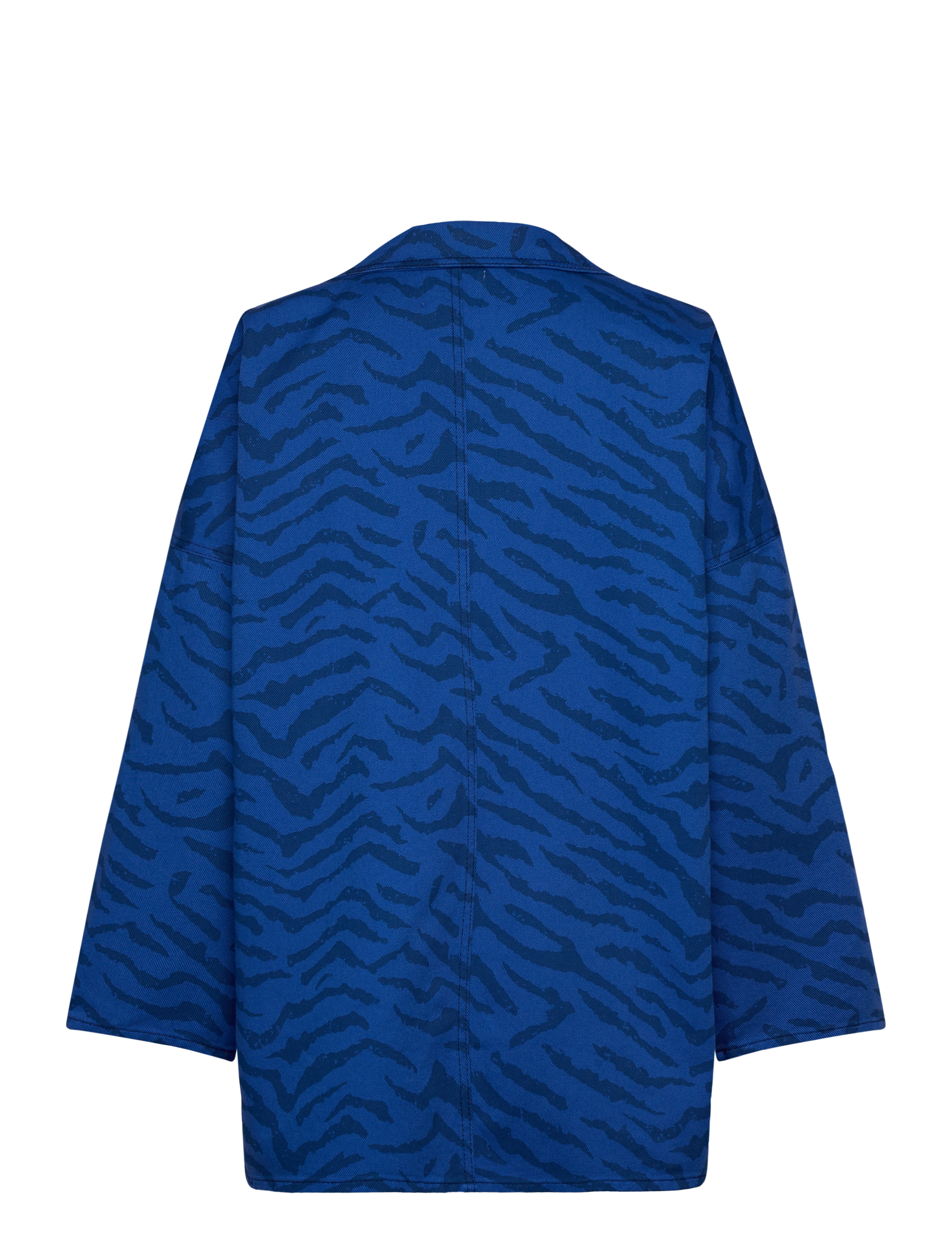 Mads Nørgaard - Sketch Denim Denya Jacket - denim zebra aop/olympian blue - 1