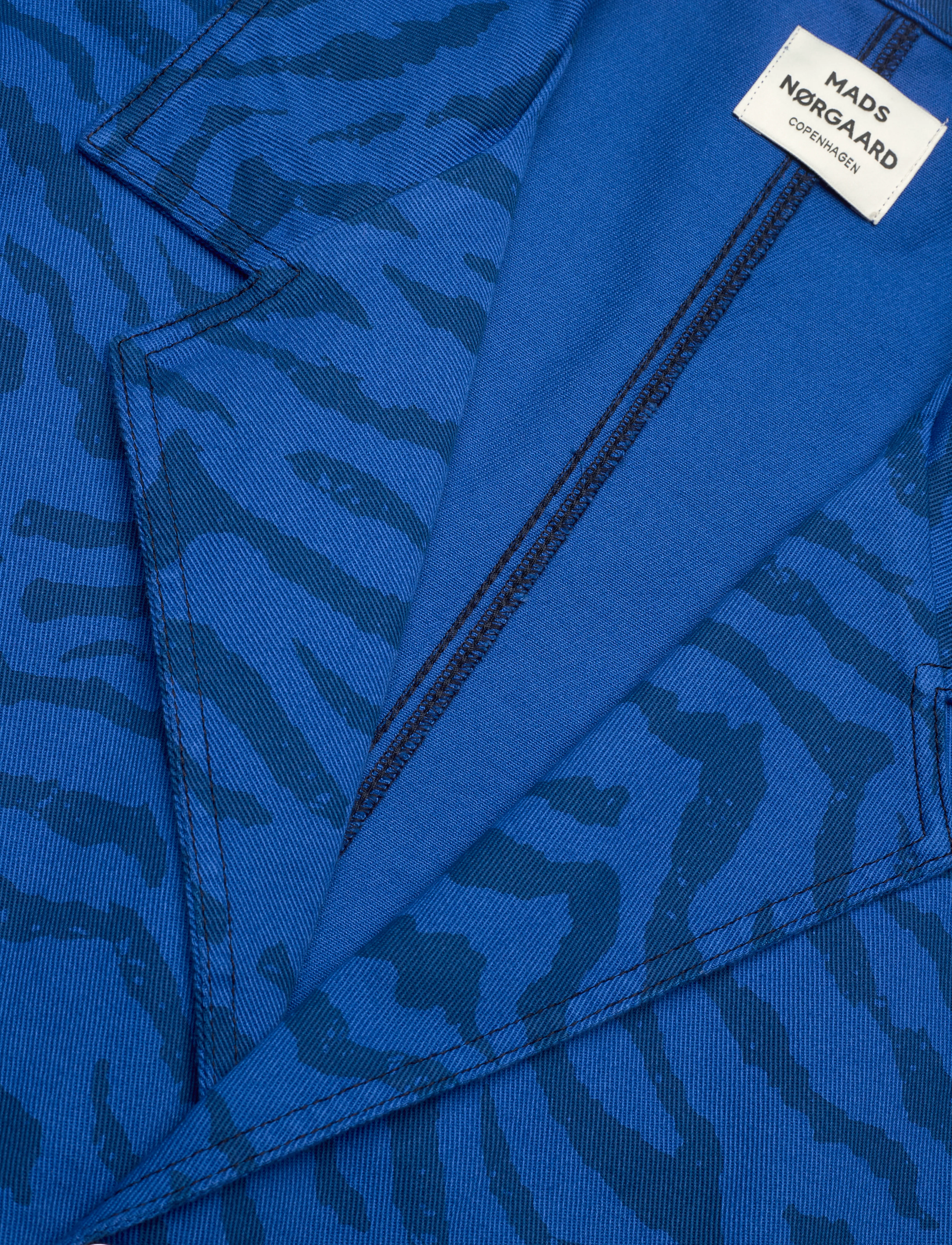 Mads Nørgaard - Sketch Denim Denya Jacket - denim zebra aop/olympian blue - 2