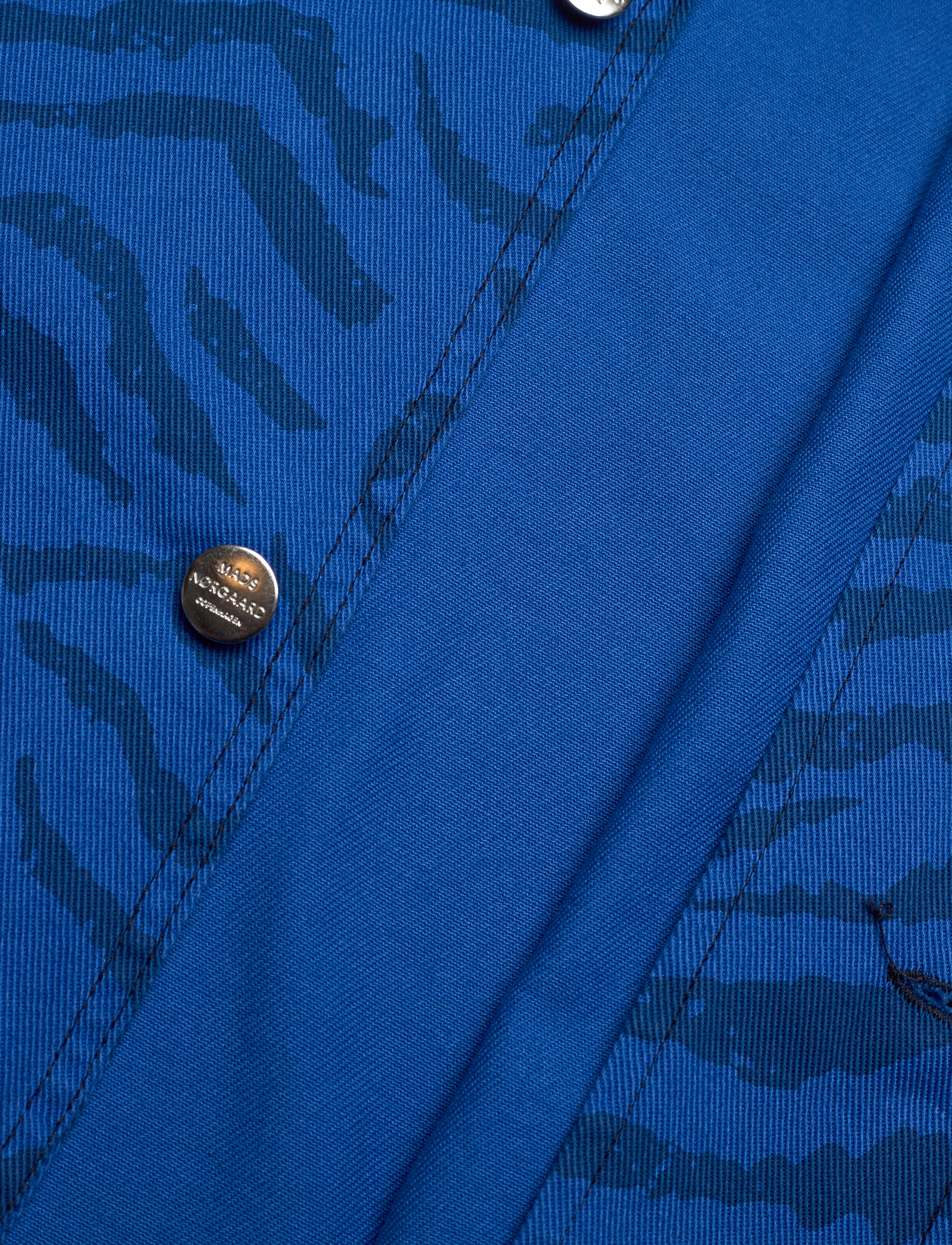 Mads Nørgaard - Sketch Denim Denya Jacket - denim zebra aop/olympian blue - 4