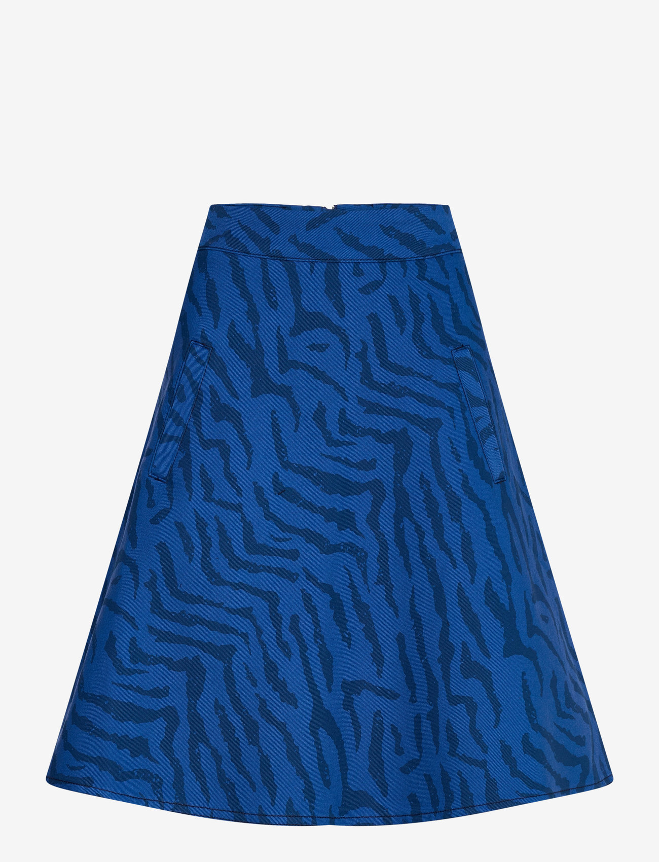 Mads Nørgaard - Sketch Denim Stelly Skirt - jeansröcke - denim zebra aop/olympian blue - 0