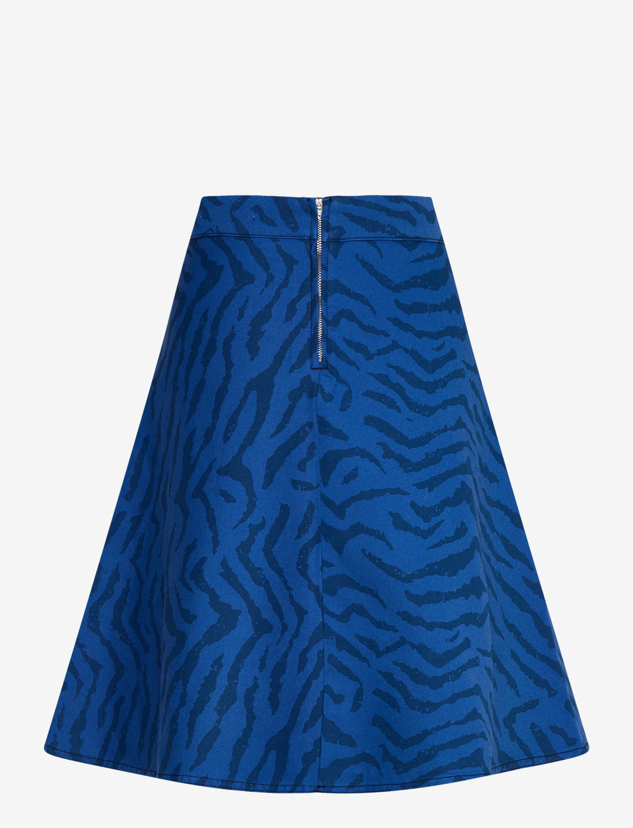 Mads Nørgaard - Sketch Denim Stelly Skirt - jeansröcke - denim zebra aop/olympian blue - 1