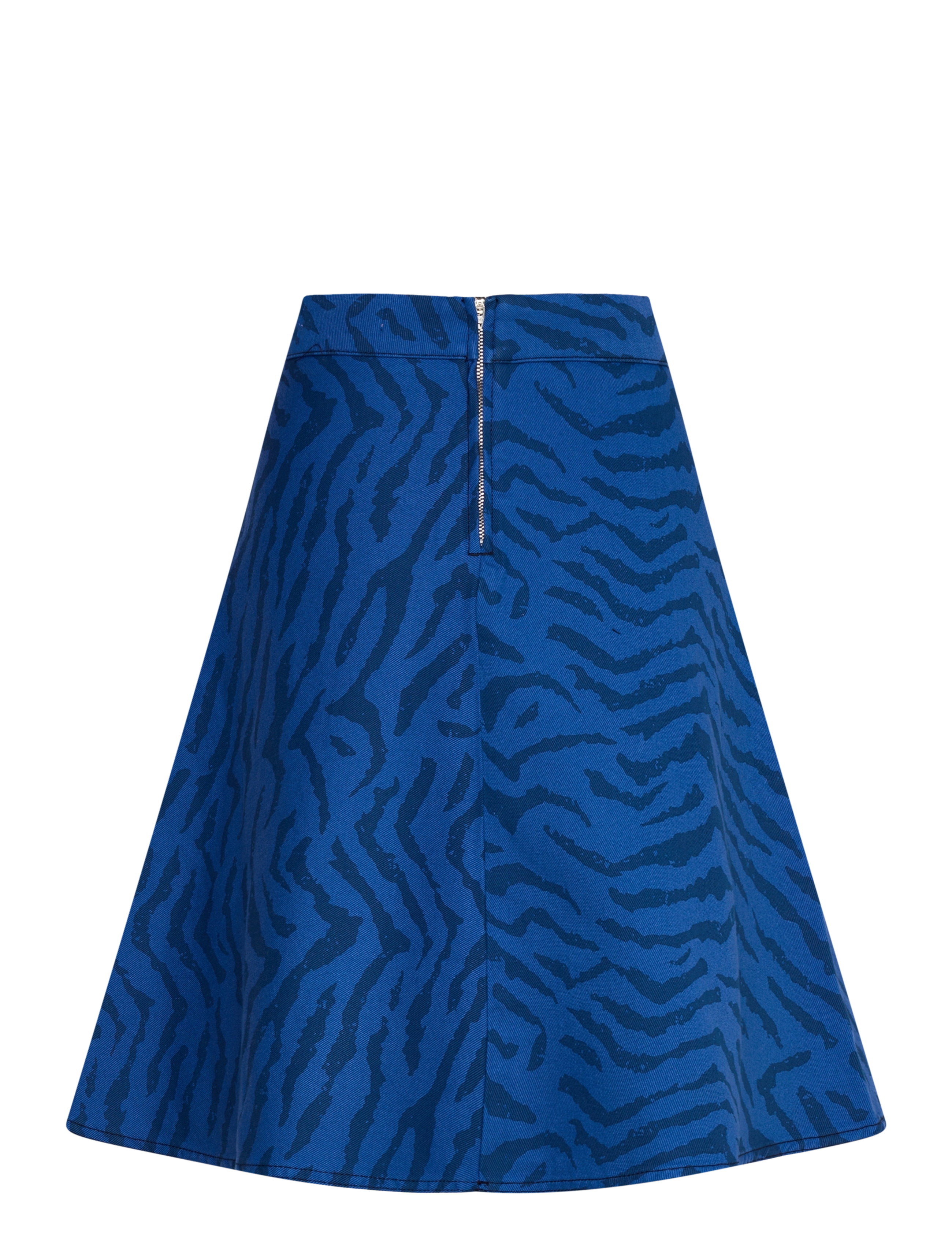 Mads Nørgaard - Sketch Denim Stelly Skirt - denim zebra aop/olympian blue - 1
