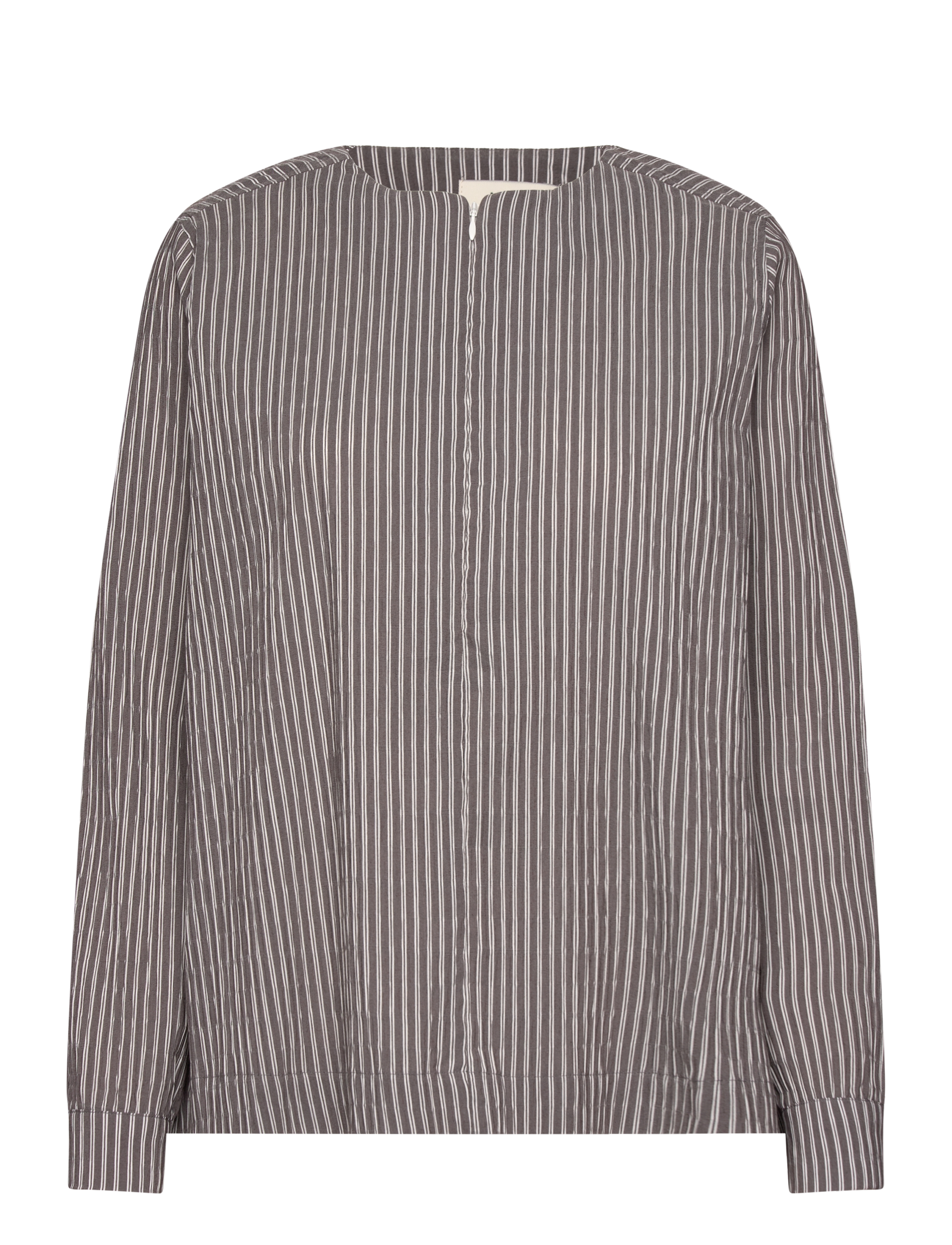 Mads Nørgaard Crinckle Pop Dana Shirt - Kleidung - BLACK COFFEE/CLOUD DANCER / black
