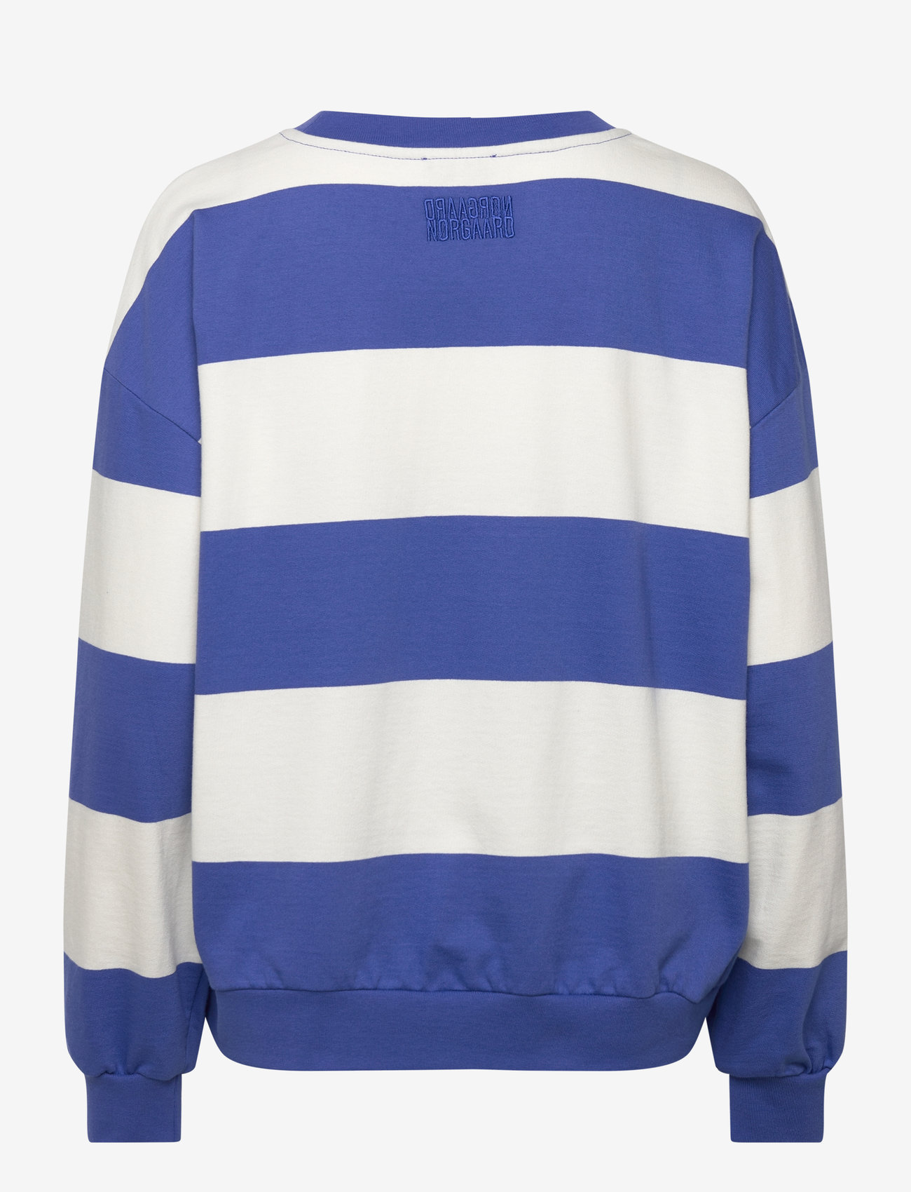 Mads Nørgaard - Airy Sweat Stripe Denver Sweatshirt - amparo blue/cloud dancer - 1