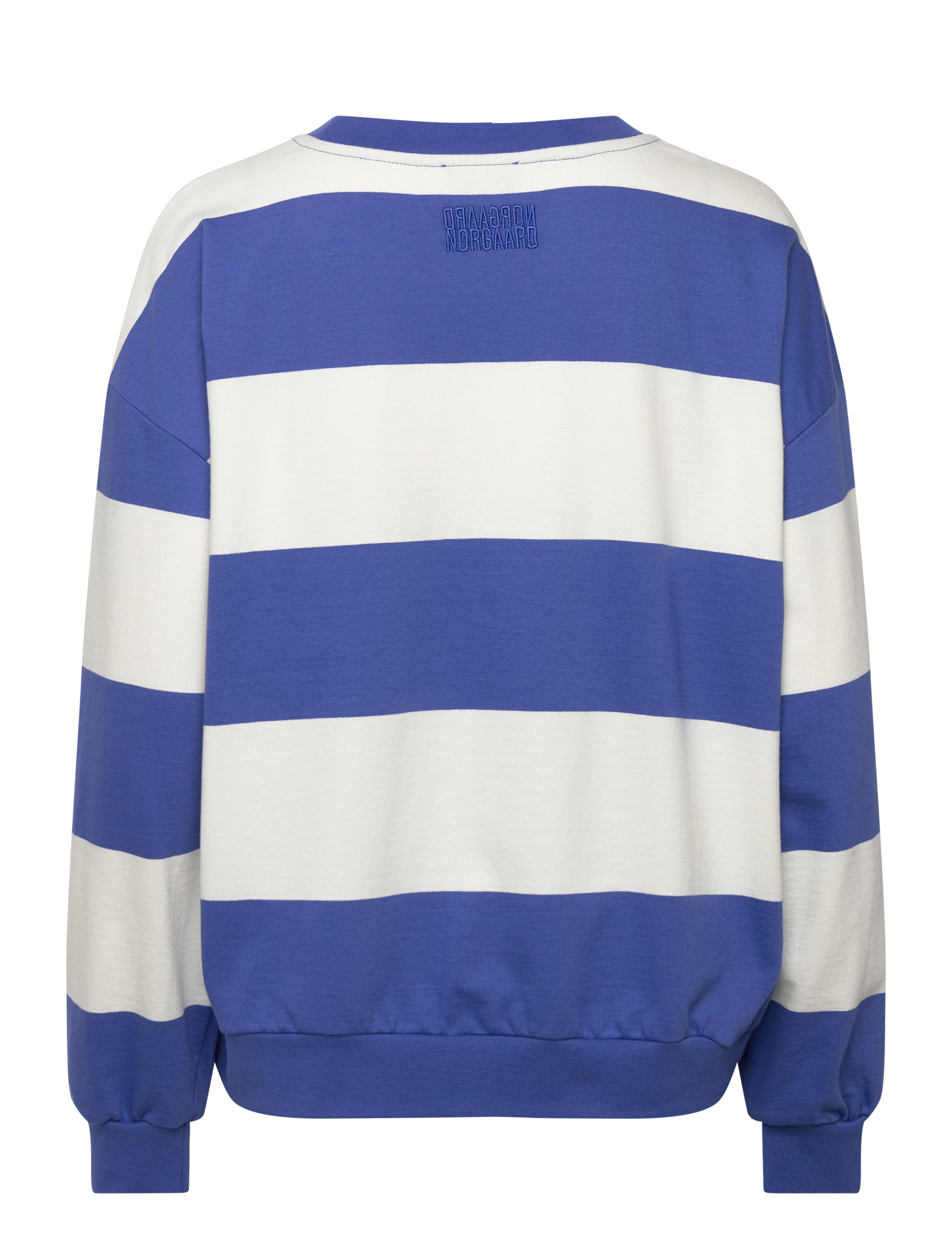 Mads Nørgaard - Airy Sweat Stripe Denver Sweatshirt - amparo blue/cloud dancer - 1