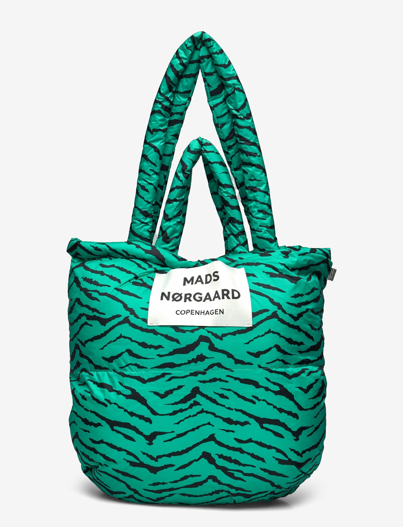 Mads Nørgaard - Recycle Pillow AOP Bag - tote bags - mint leaf/black - 0