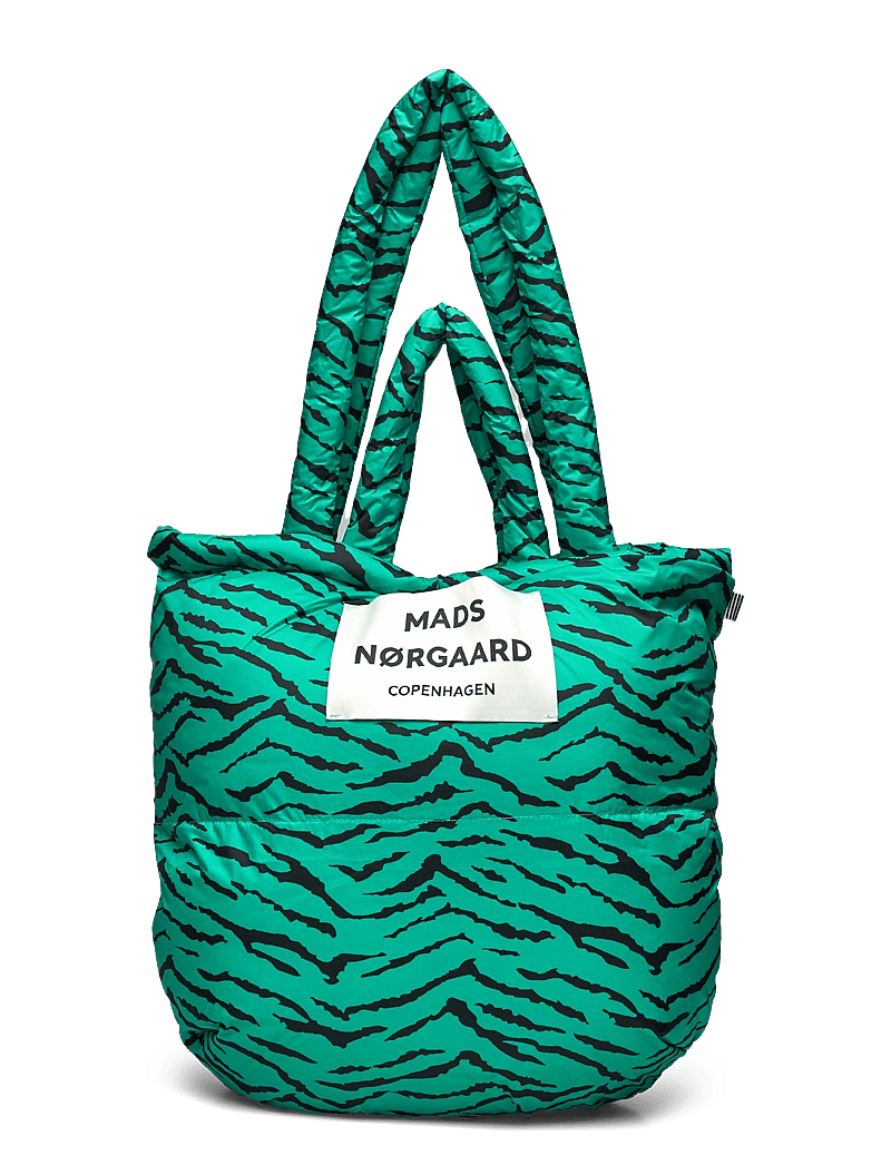 Mads Nørgaard - Recycle Pillow AOP Bag - tote bags - mint leaf/black - 0