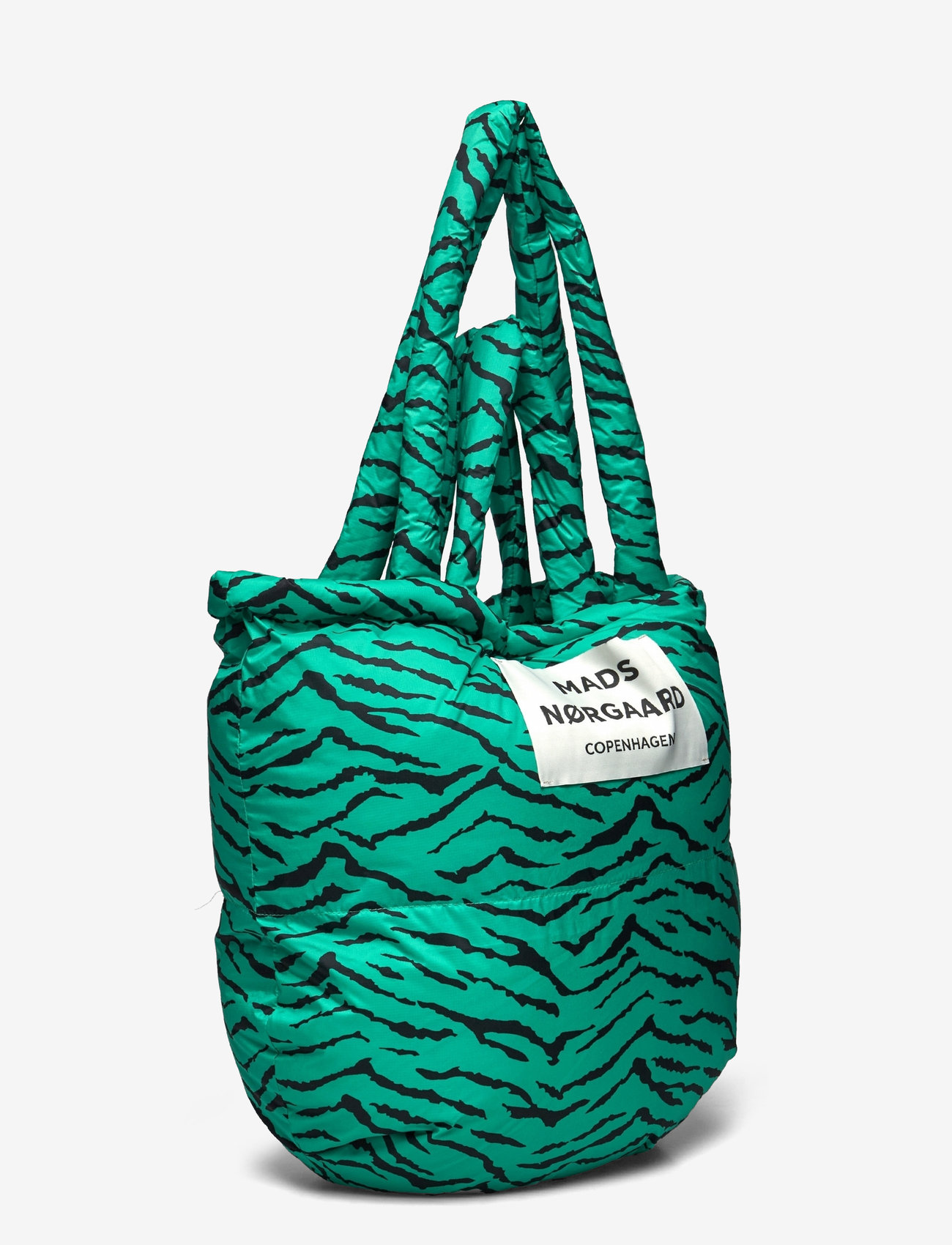 Mads Nørgaard - Recycle Pillow AOP Bag - tote bags - mint leaf/black - 2