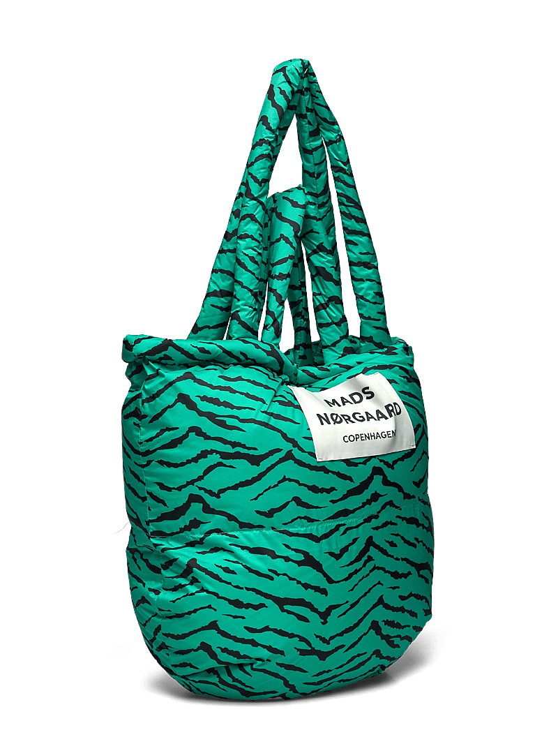Mads Nørgaard - Recycle Pillow AOP Bag - tote bags - mint leaf/black - 2