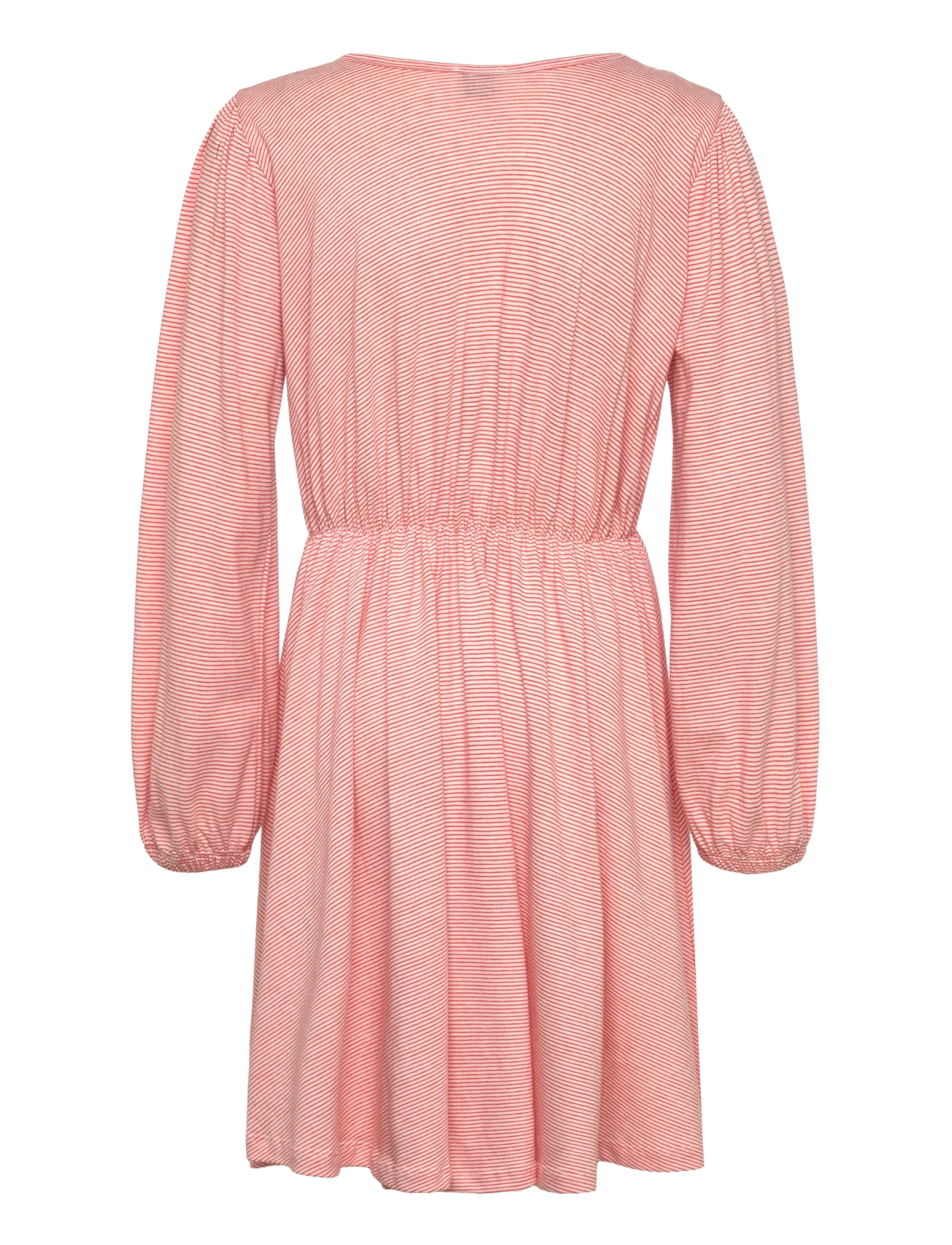 Mads Nørgaard - Crisp Jersey Dalila Dress - langärmelige freizeitkleider - cherry tomato/vanilla ice - 1