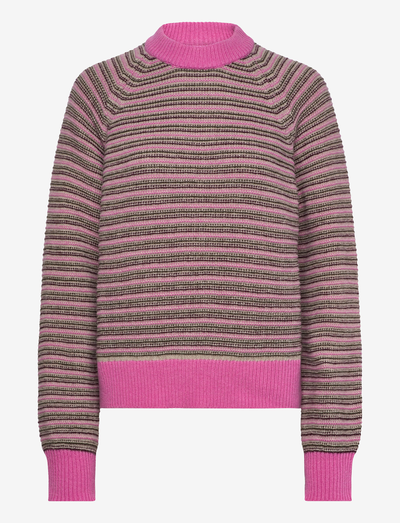 Mads Nørgaard - Stripey Martha Sweater - carmine rose mix - 0
