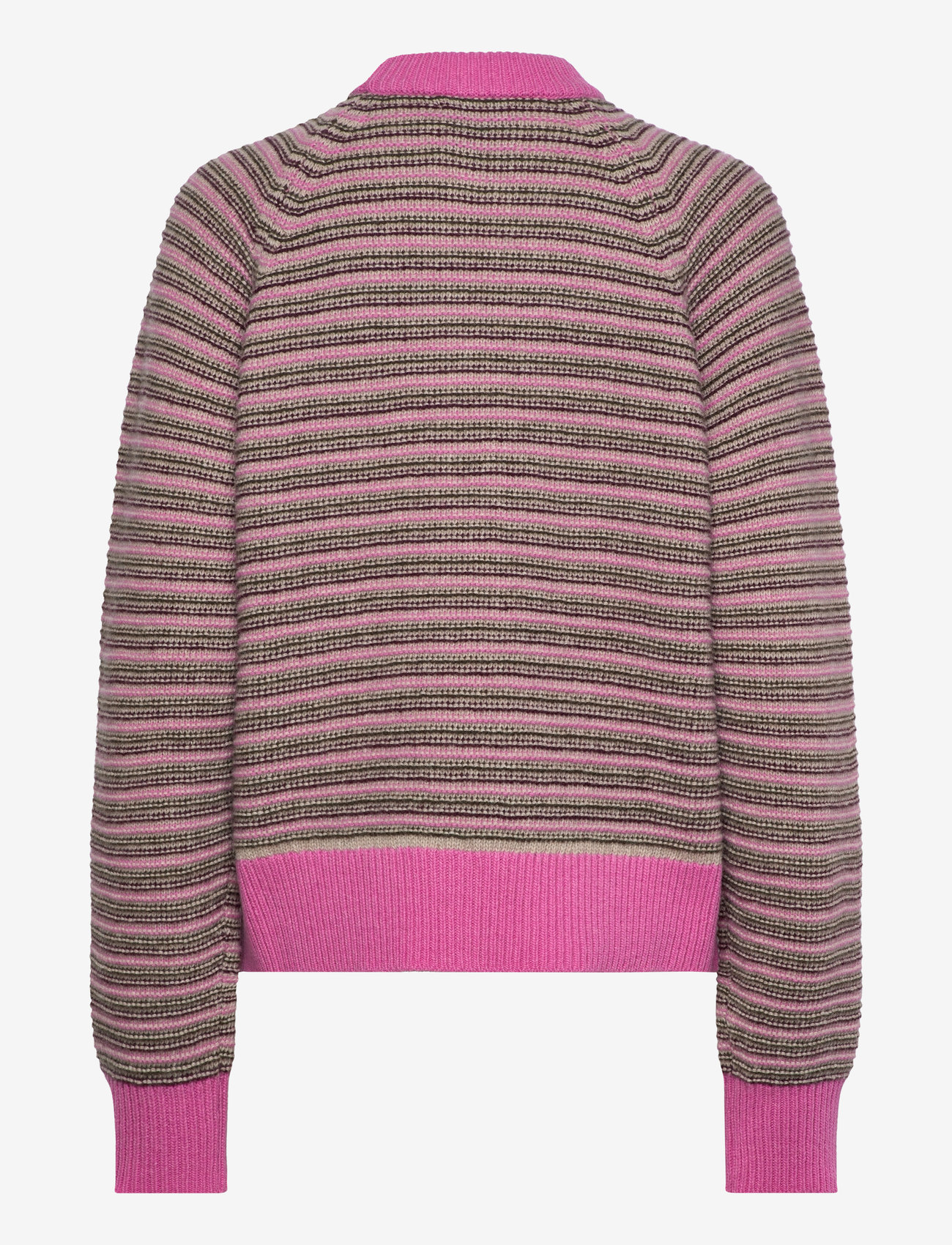 Mads Nørgaard - Stripey Martha Sweater - carmine rose mix - 1