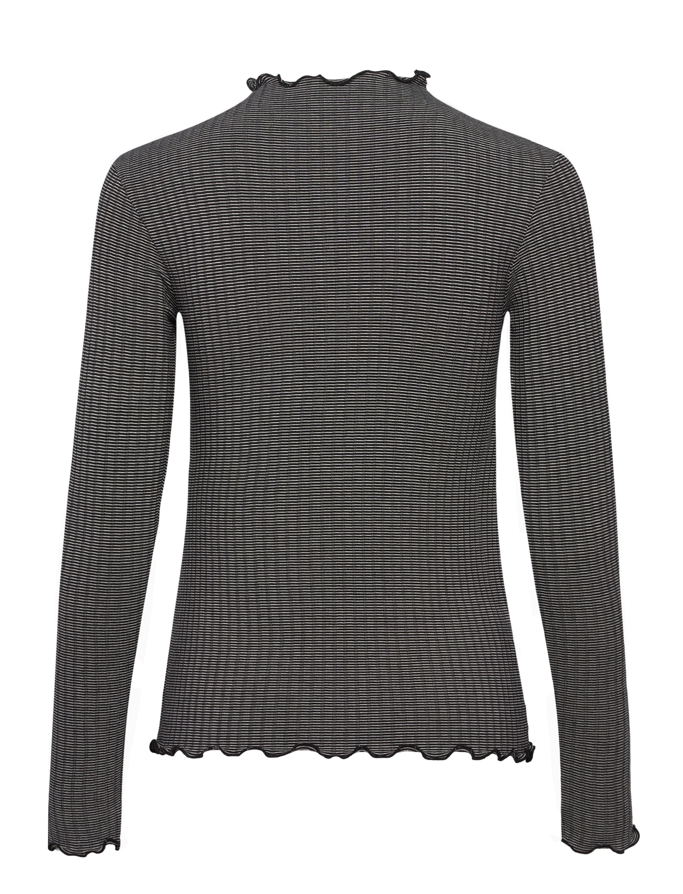 Mads Nørgaard - 5x5 Stripe Trutte Tee LS - black/vanilla ice - 1