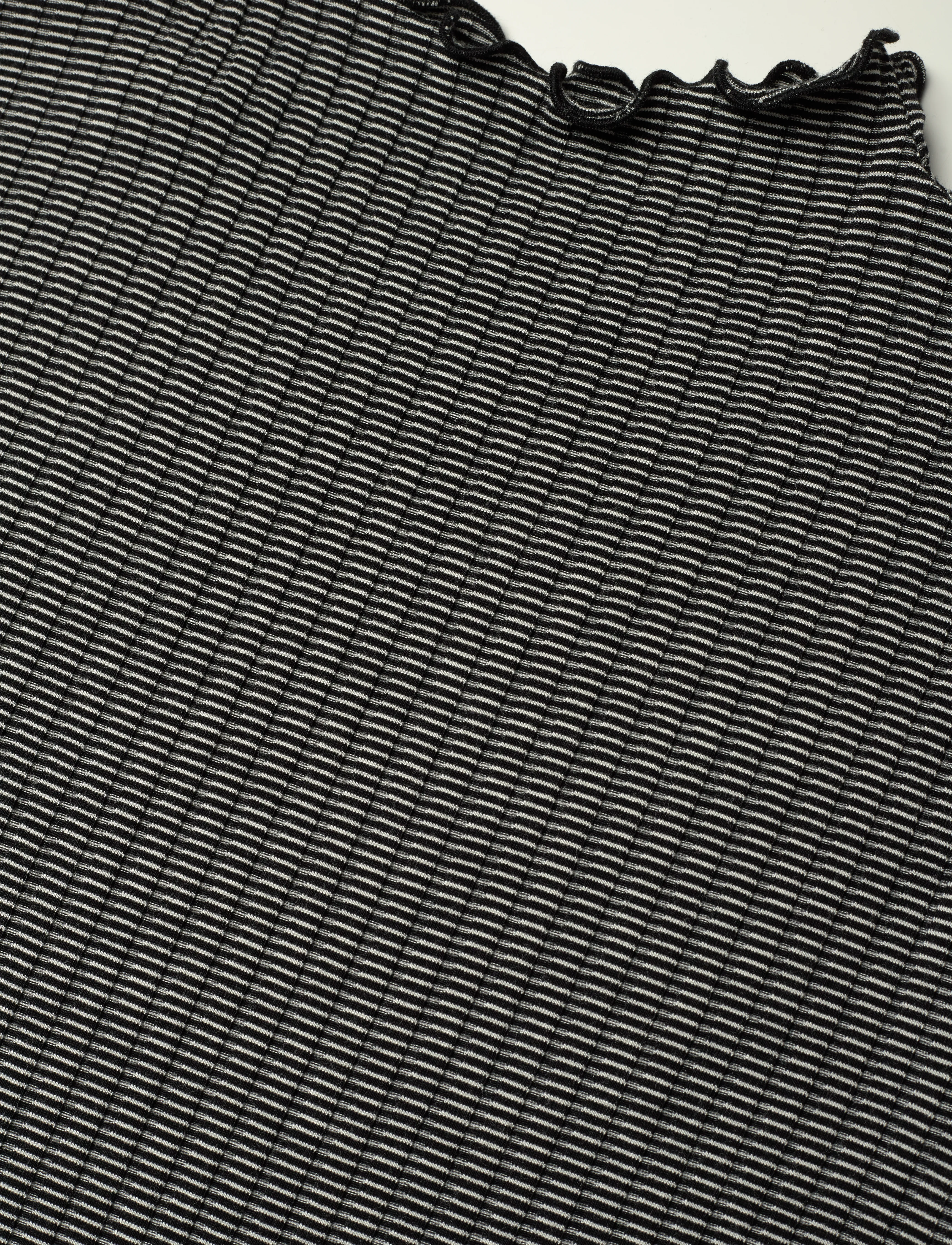 Mads Nørgaard - 5x5 Stripe Trutte Tee LS - black/vanilla ice - 2
