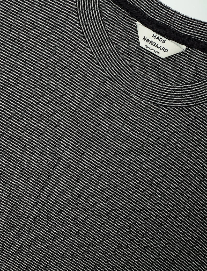 Mads Nørgaard - 5x5 Stripe Boa Dress - etuikleider - black/vanilla ice - 2