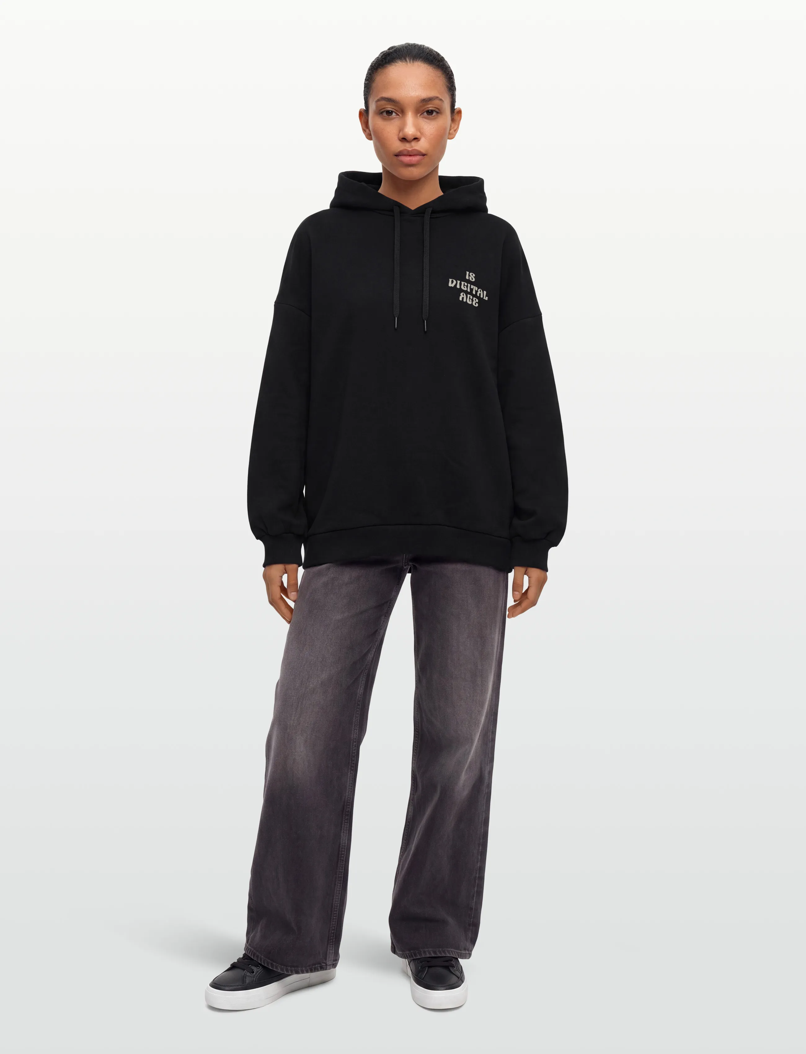 Mads Nørgaard - Organic Sweat Harvey Hoodie - sweatshirts & hoodies - black - 0
