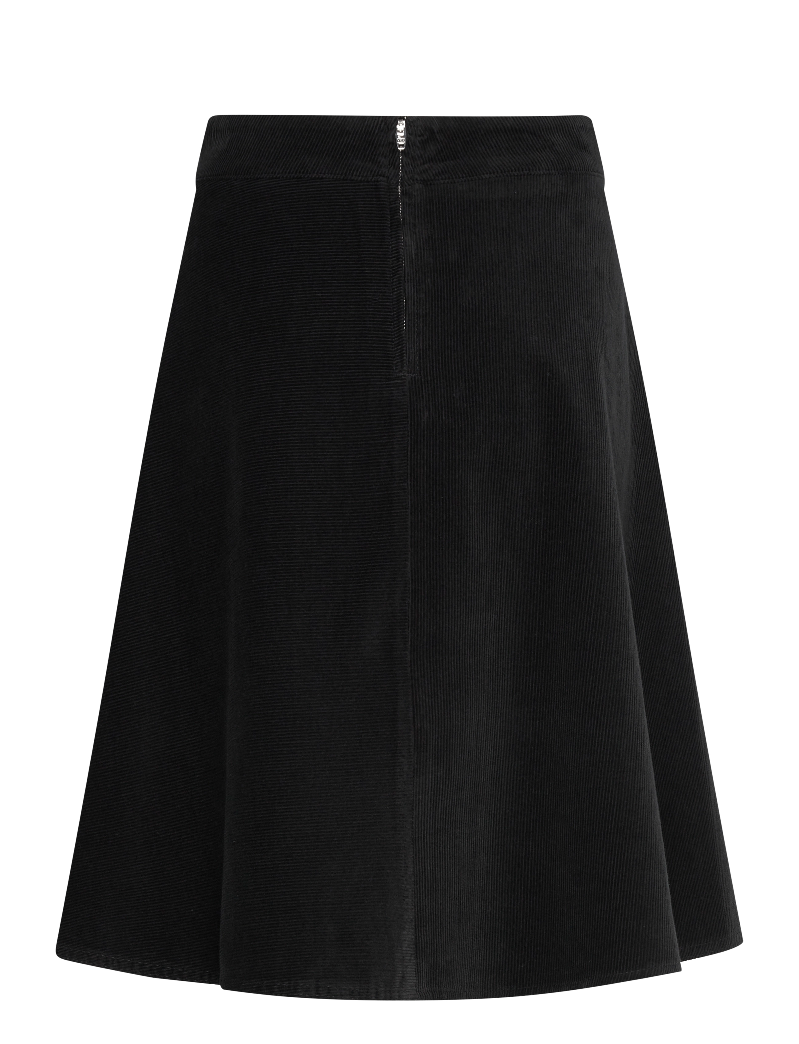 Mads Nørgaard - Mini Cord Stelly Skirt - black - 1