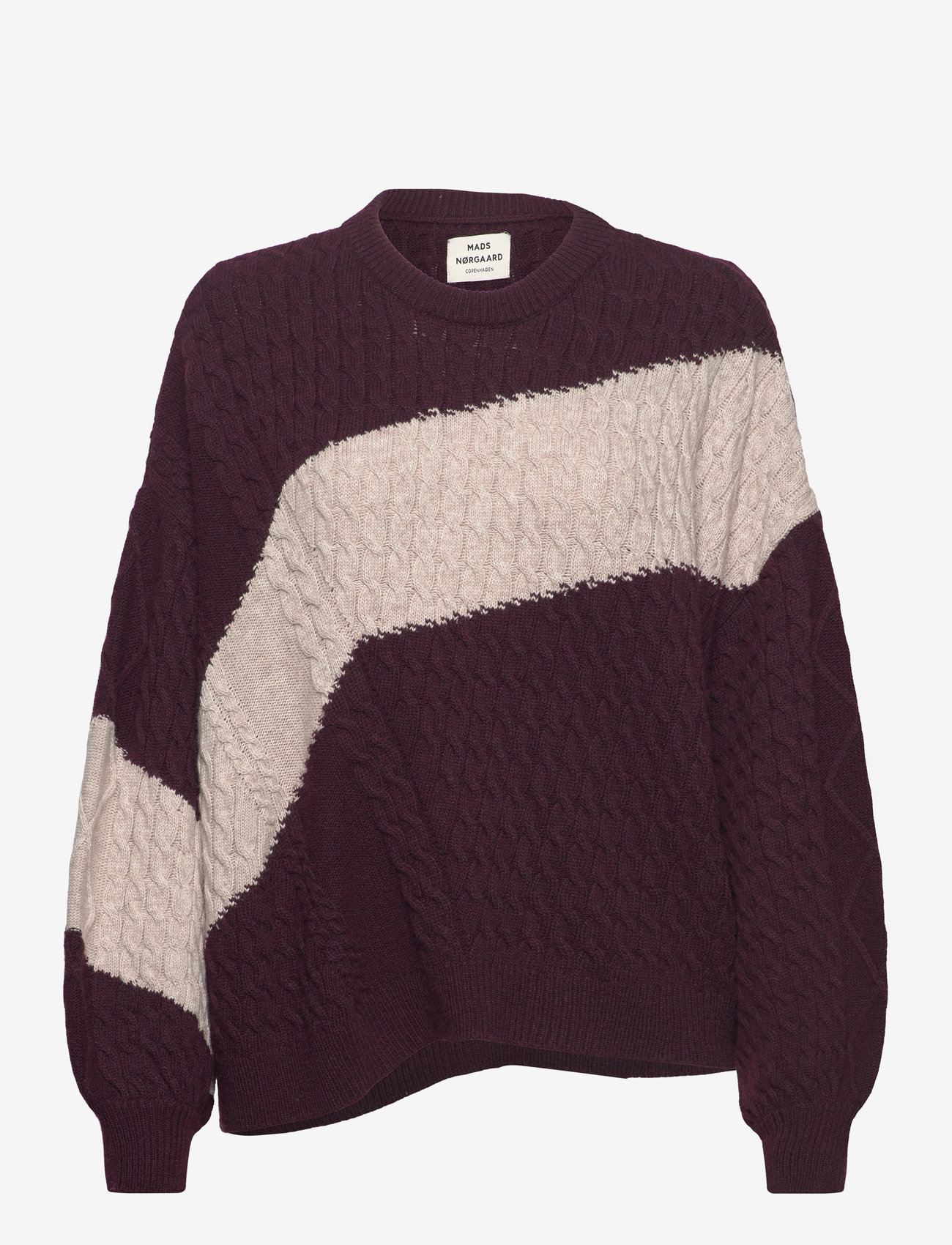 Mads Nørgaard - Recycled Wool Mix Rokko Block Sweater - sassafras/incense - 0