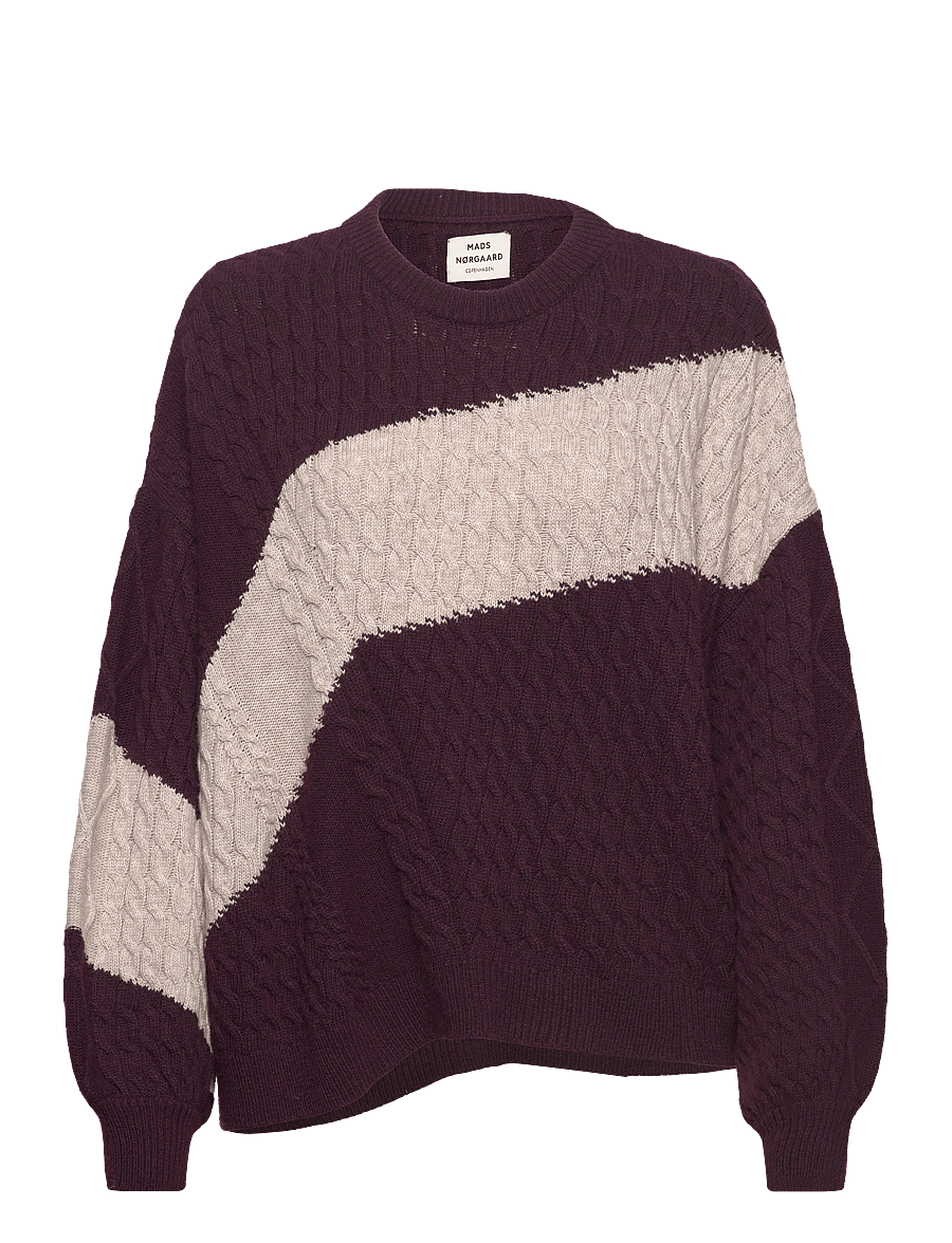 Mads Nørgaard - Recycled Wool Mix Rokko Block Sweater - sassafras/incense - 0