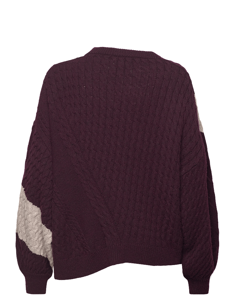 Mads Nørgaard - Recycled Wool Mix Rokko Block Sweater - striktrøjer - sassafras/incense - 1