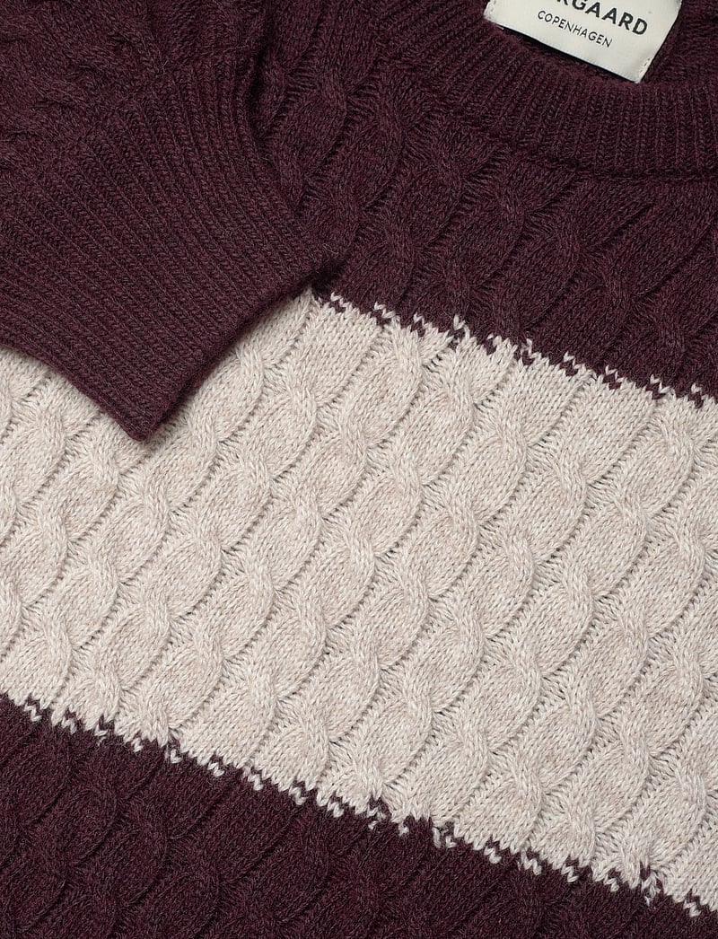Mads Nørgaard - Recycled Wool Mix Rokko Block Sweater - striktrøjer - sassafras/incense - 2