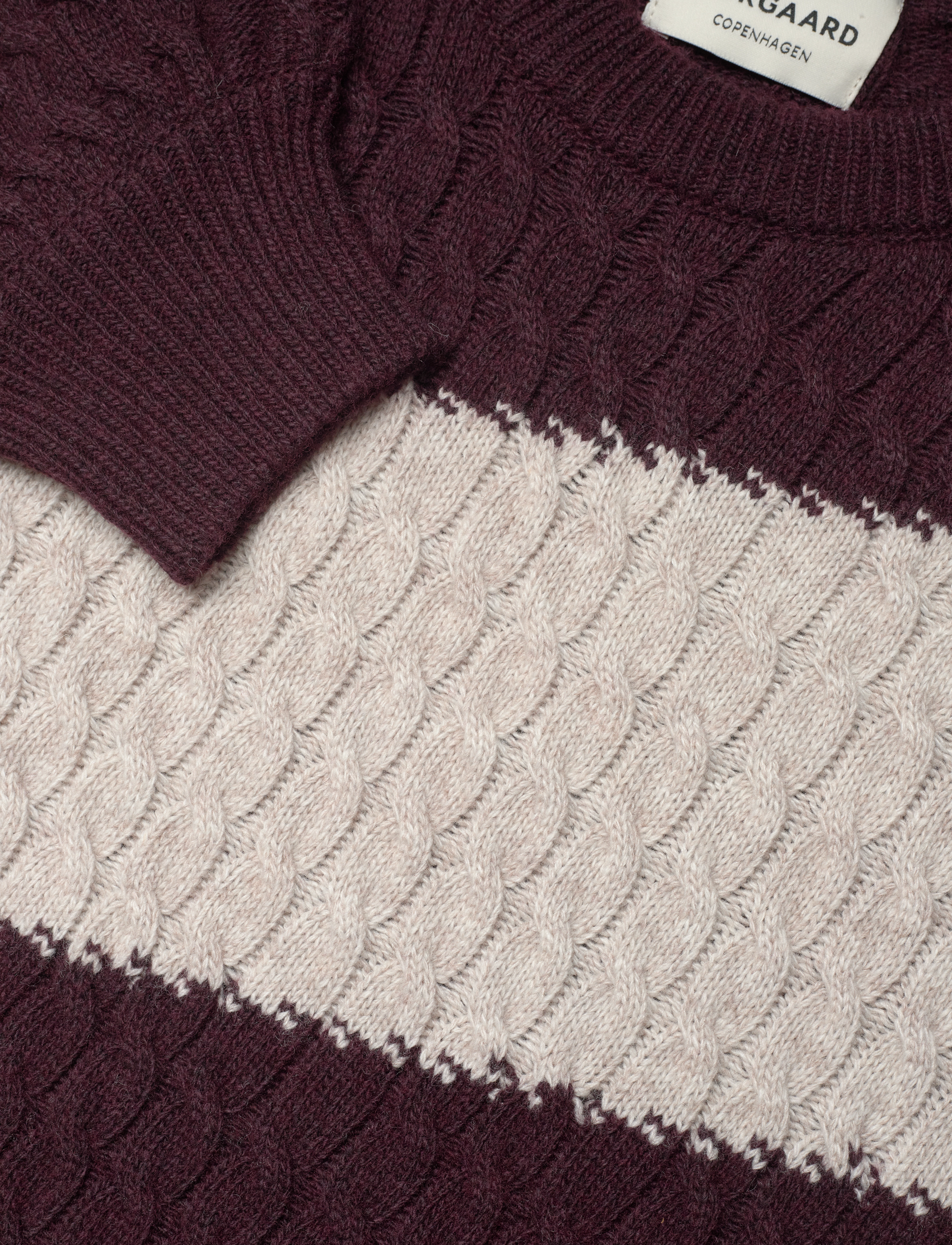 Mads Nørgaard - Recycled Wool Mix Rokko Block Sweater - sassafras/incense - 2