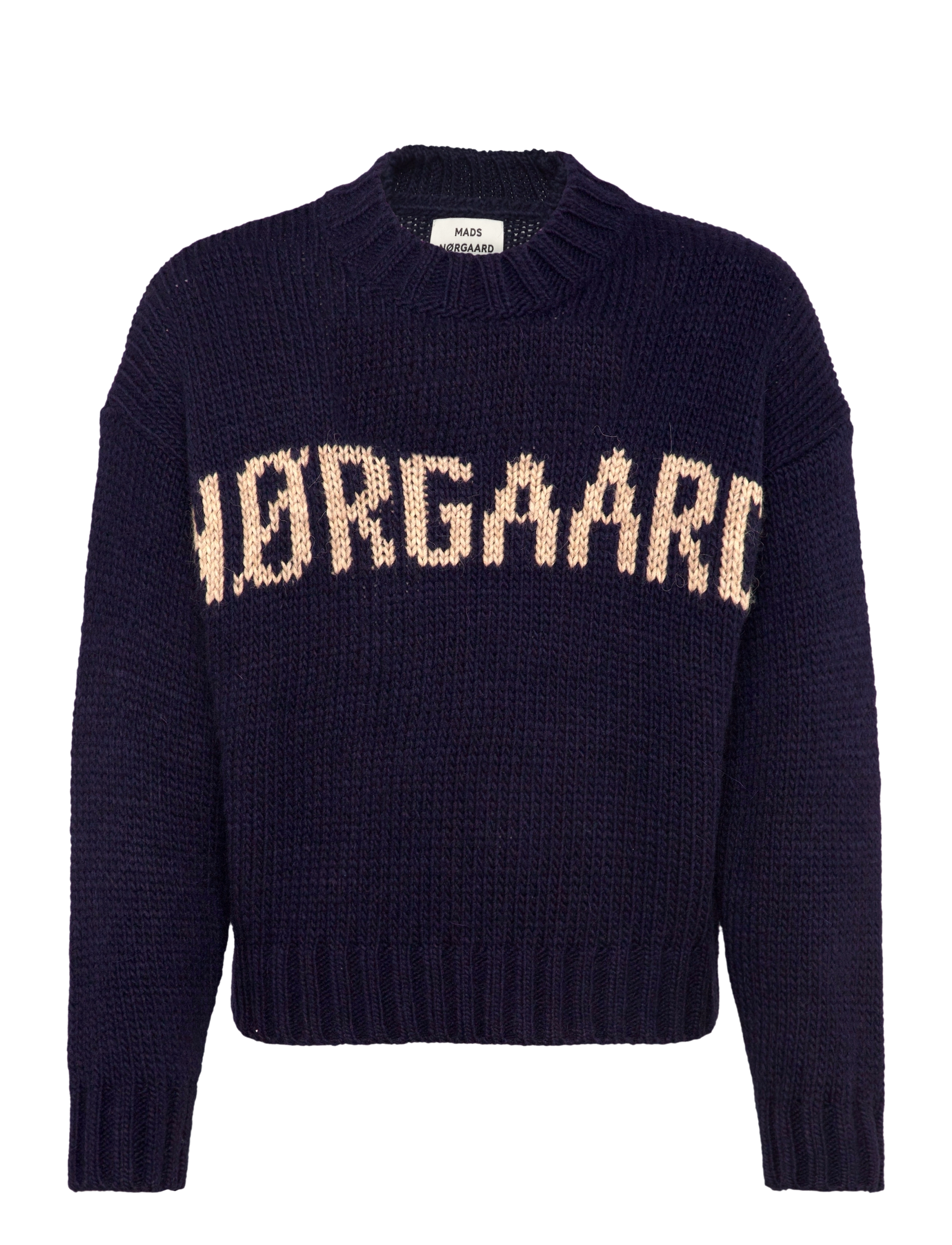 Mads Nørgaard Crash Tilonina Sweater - Strik - DEEP WELL/NATURE MELANGE / navy