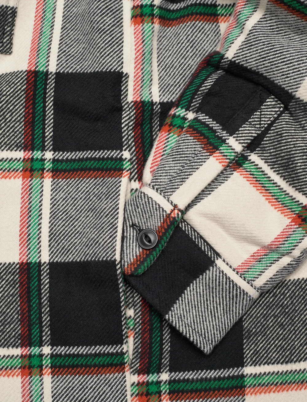 Mads Nørgaard - Flannel Teddy Seth Shirt - fleecejacken - black check - 3